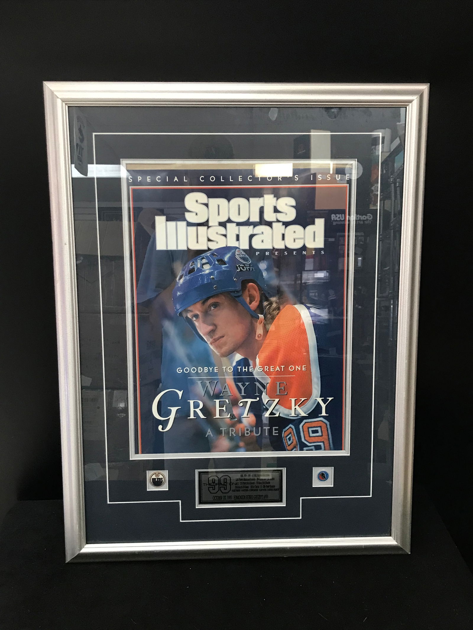 FRAMED VINTAGE WAYNE GRETZKY THE GREAT ONE PICTURE: Prices are in Canadian dollars