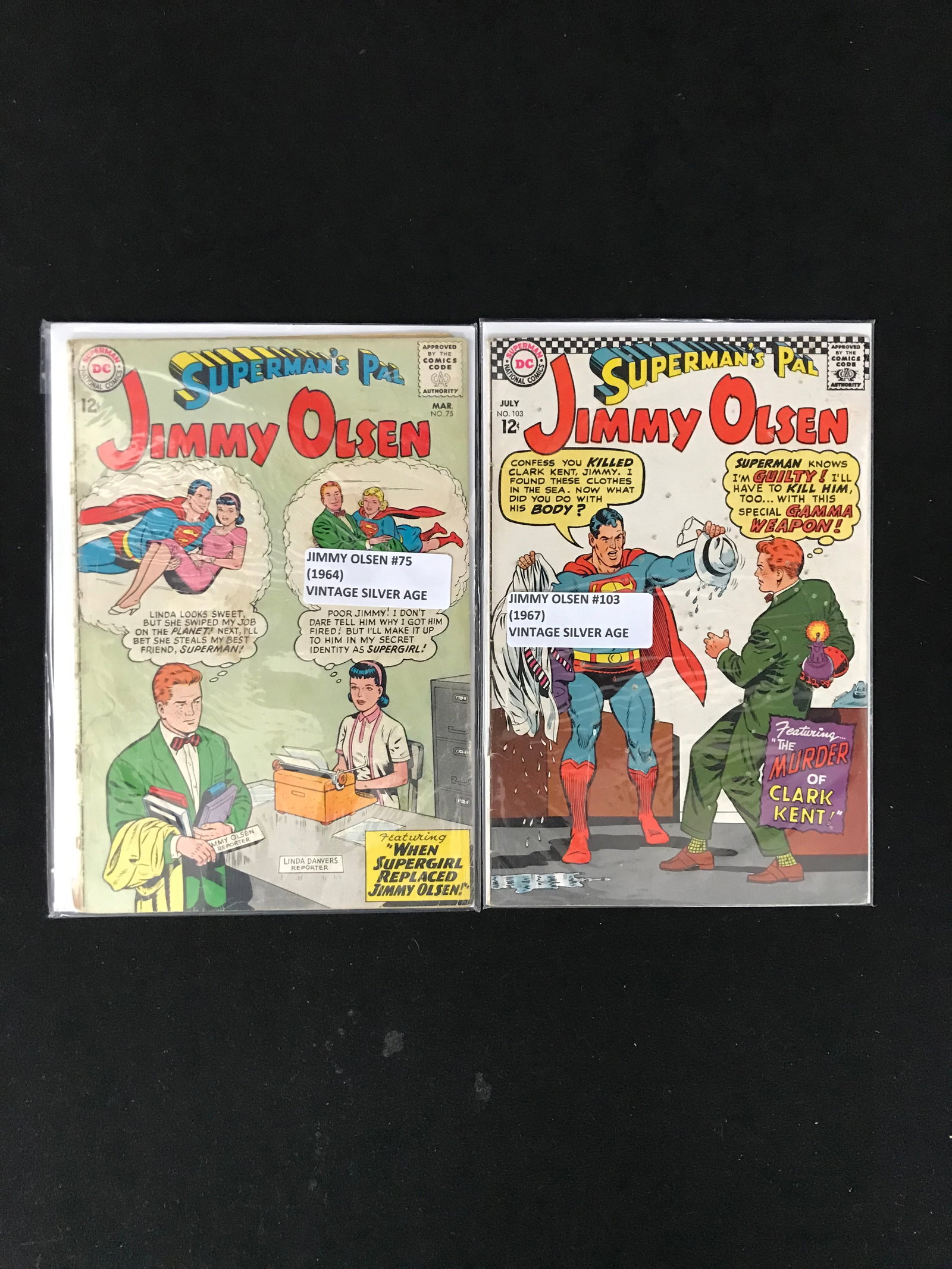 LOT OF 2 SUPERMAN'S PAL, JIMMY OLSEN COMICS (DC COMICS): Prices are in Canadian dollars