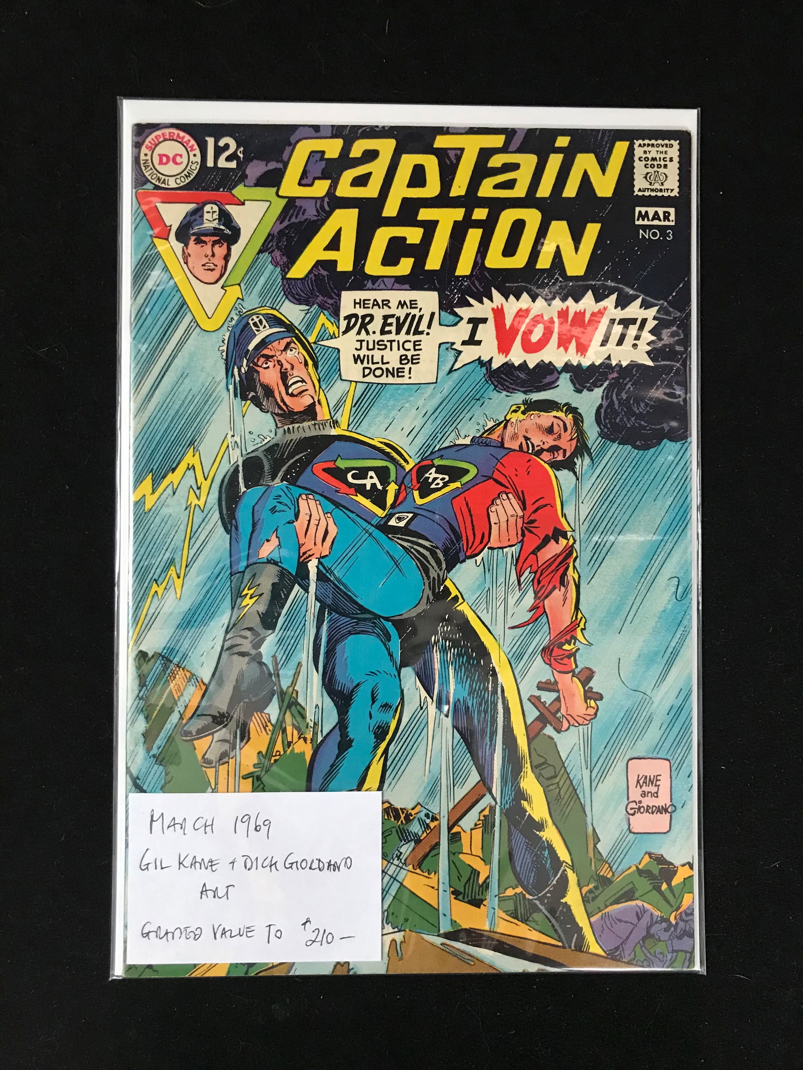 DC COMICS NO.3 CAPTAIN ACTION (1 of 1)