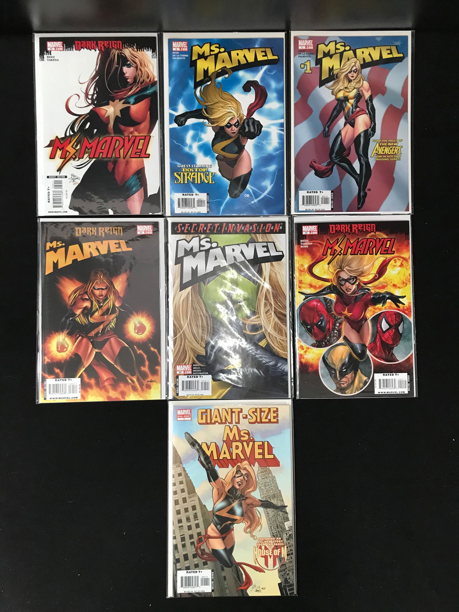 LOT OF 7 MS. MARVEL COMICS (MARVEL COMICS) (1 of 1)