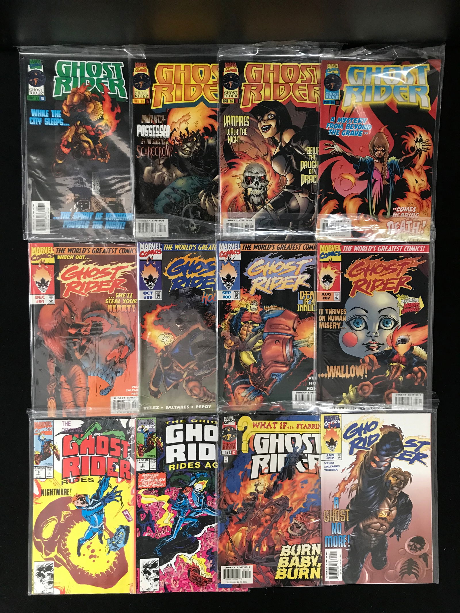 LOT OF 12 GHOST RIDER COMICS (MARVEL COMICS) (1 of 1)