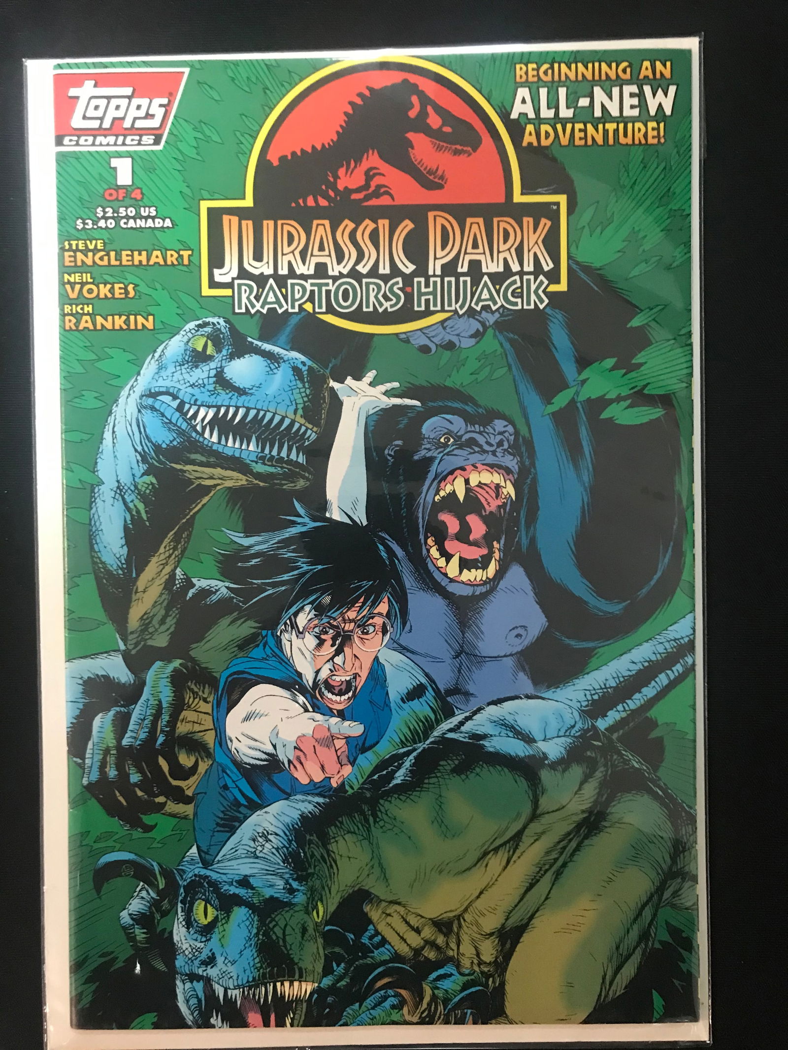 TOPPS COMICS NO.1 OF 4 JURASSIC PARK RAPTORS HIJACK (1 of 1)