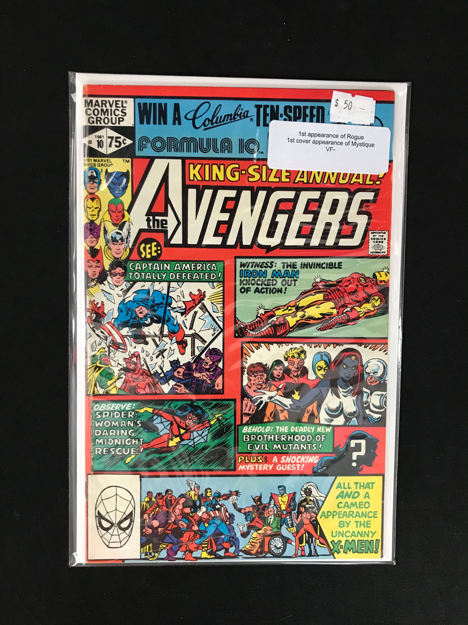 MARVEL COMICS AVENGERS KING SIZE ANNUAL NO.10 (1ST APPEARANCE ROGUE) (1 of 1)