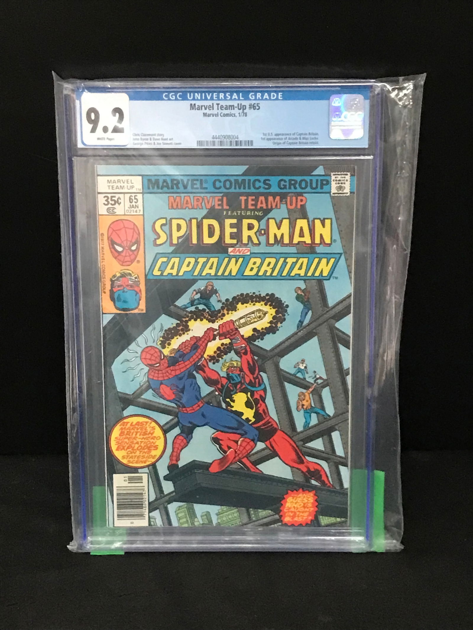 MARVEL COMICS MARVEL TEAM UP SPIDER-MAN AND CAPTAIN BRITAIN (CGC 9.2) (1 of 1)