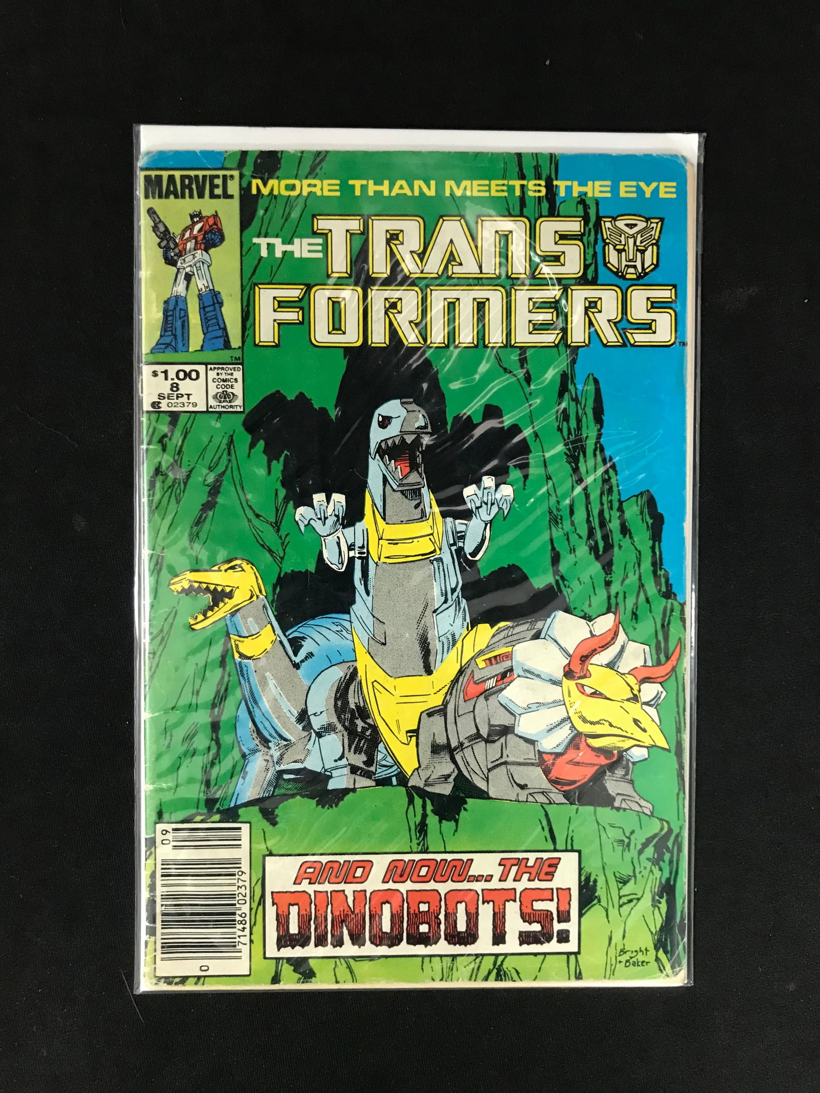 MARVEL COMICS TRANSFORMERS NO.8 (1ST APPEARANCE DINOBOTS) (1 of 1)