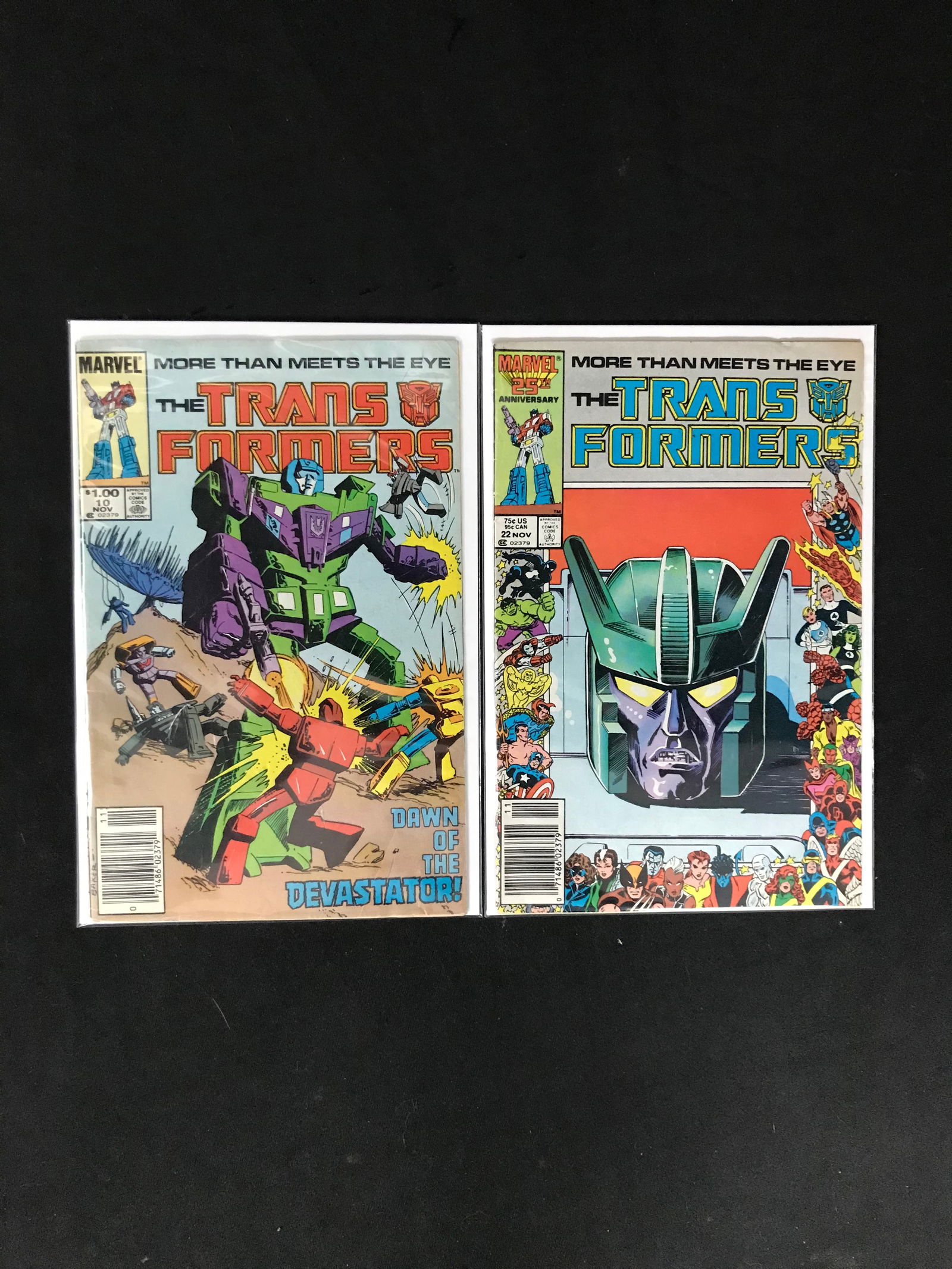 MARVEL COMICS THE TRANSFORMERS COMIC LOT (1 of 1)