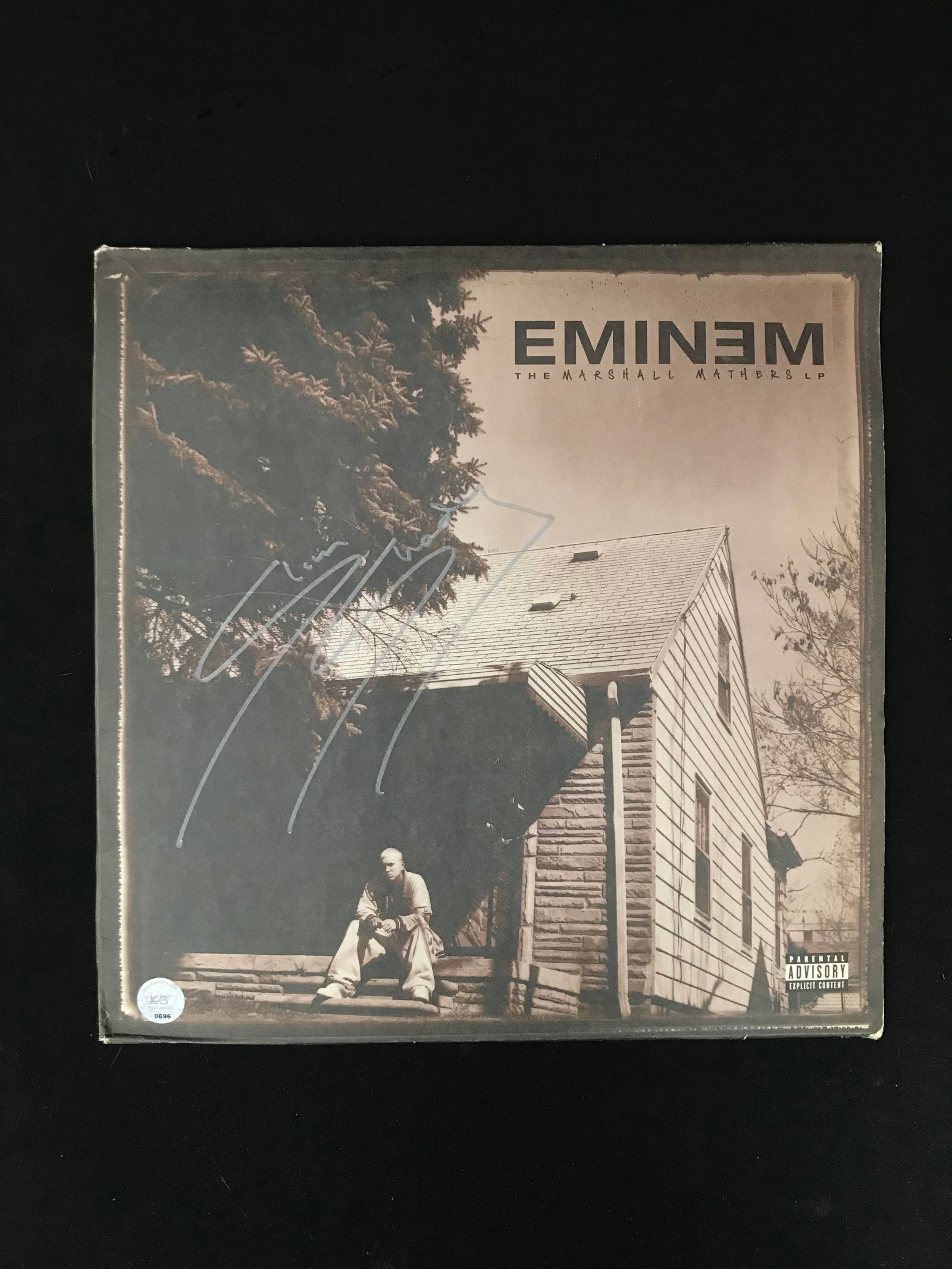 EMINEM SIGNED "SLIM SHADY" MARSHALL MATHERS LP WITH RECORDS (KB COA) SIGNE 1998 SEATTLE (1 of 3)