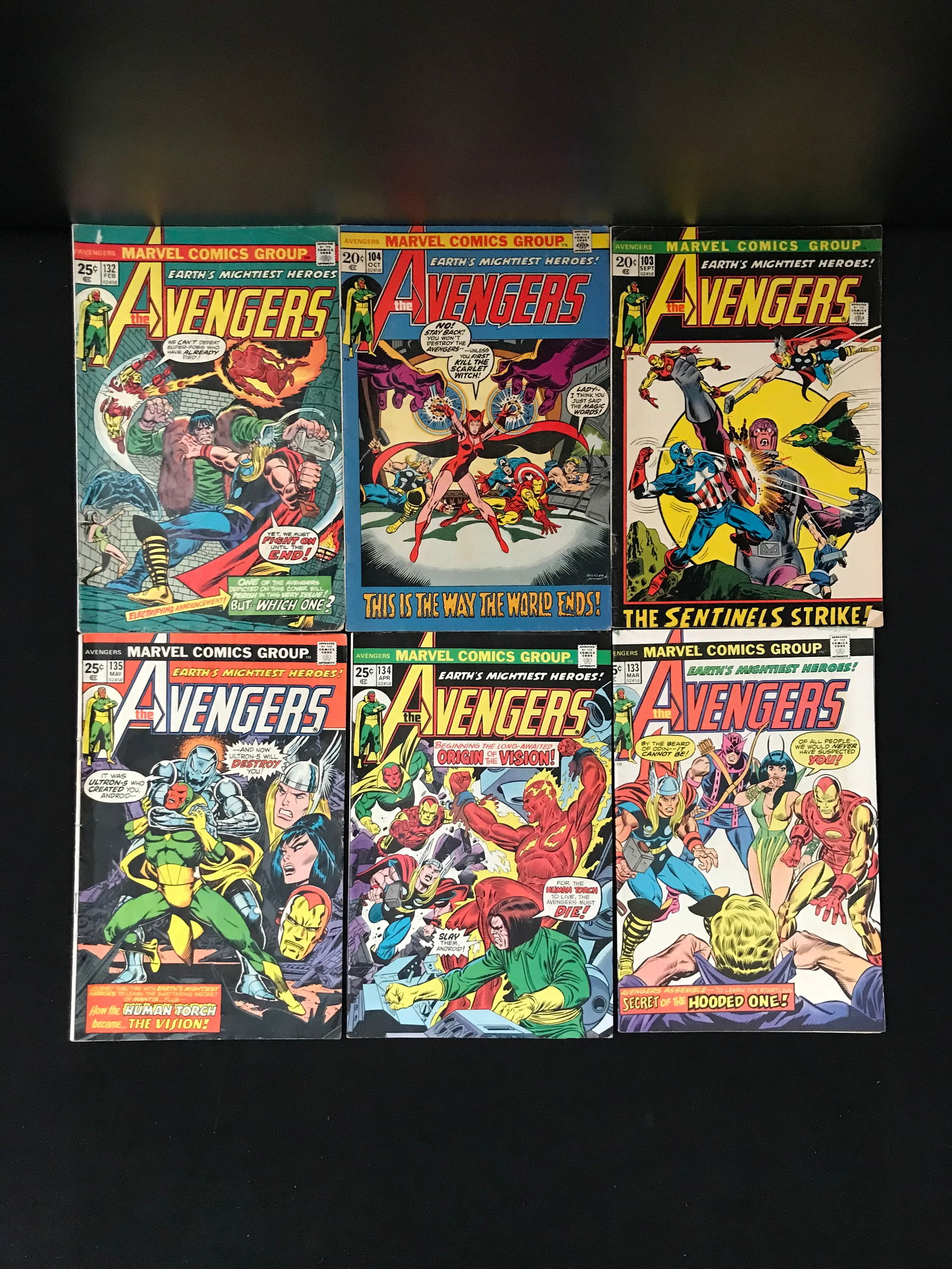 LOT OF 6 THE AVENGERS COMICS (MARVEL COMICS) (1 of 1)