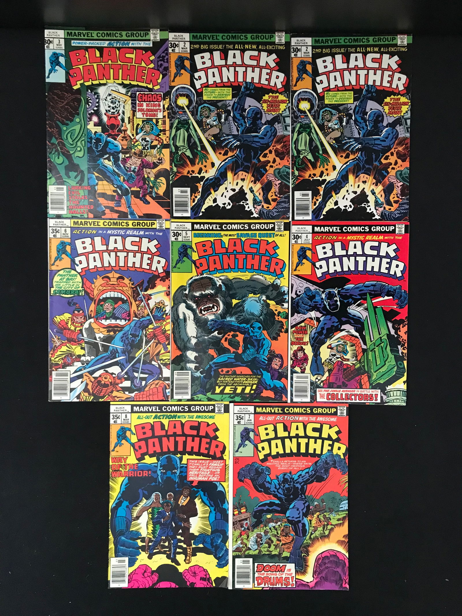 LOT OF 8 BLACK PANTHER COMICS (MARVEL COMICS) (1 of 1)