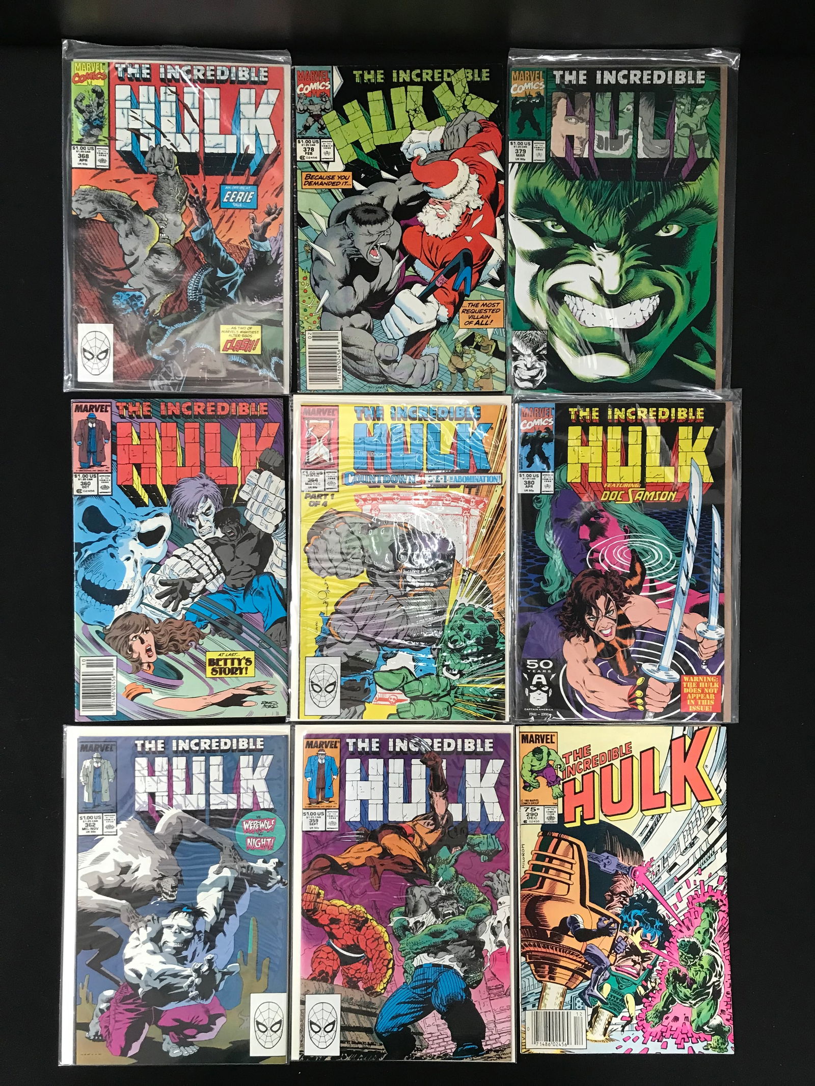 LOT OF 9 THE INCREDIBLE HULK COMICS (BRONZE AGE) (1 of 1)