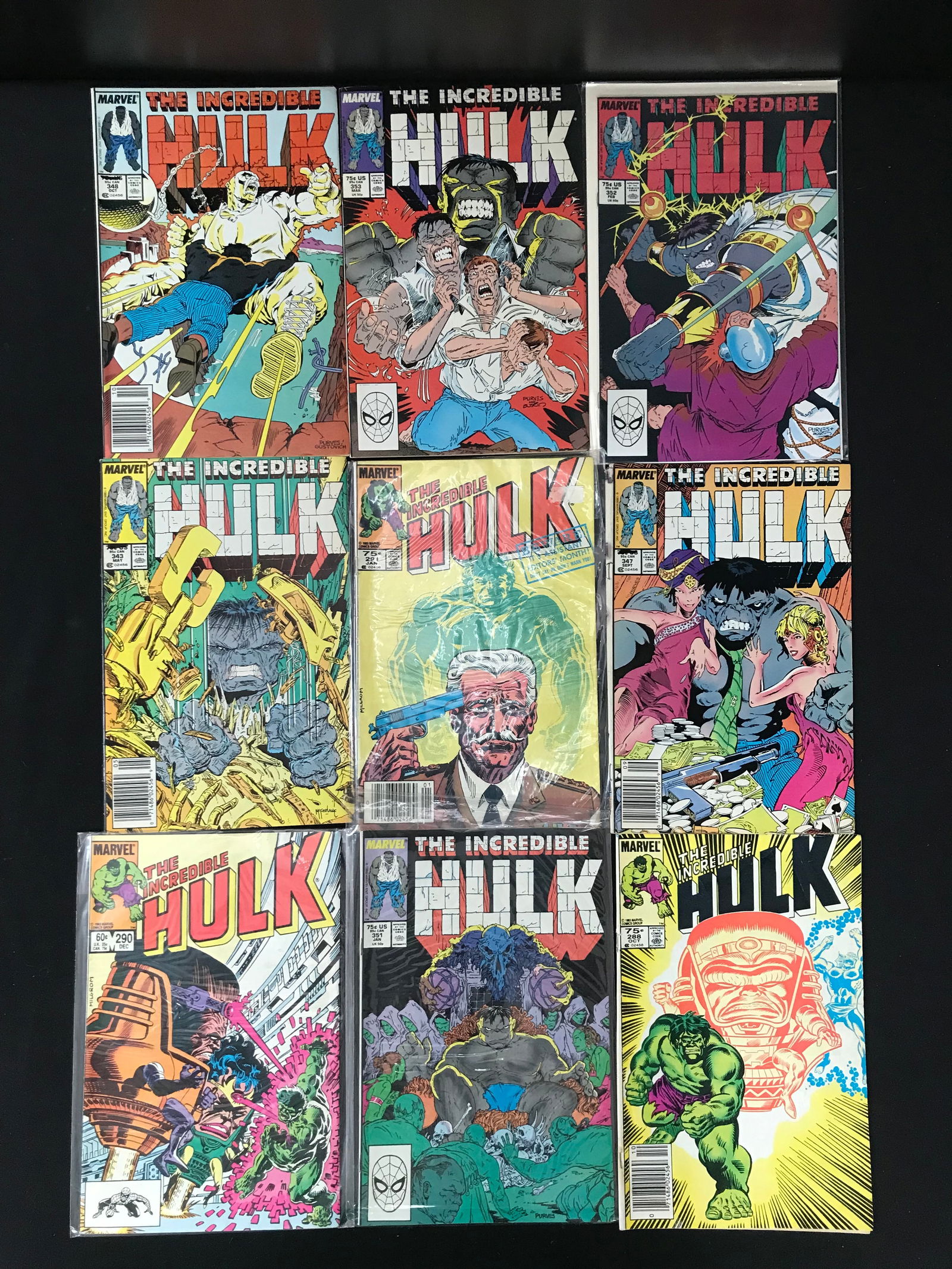 LOT OF 9 THE INCREDIBLE HULK COMICS (BRONZE AGE) (1 of 1)