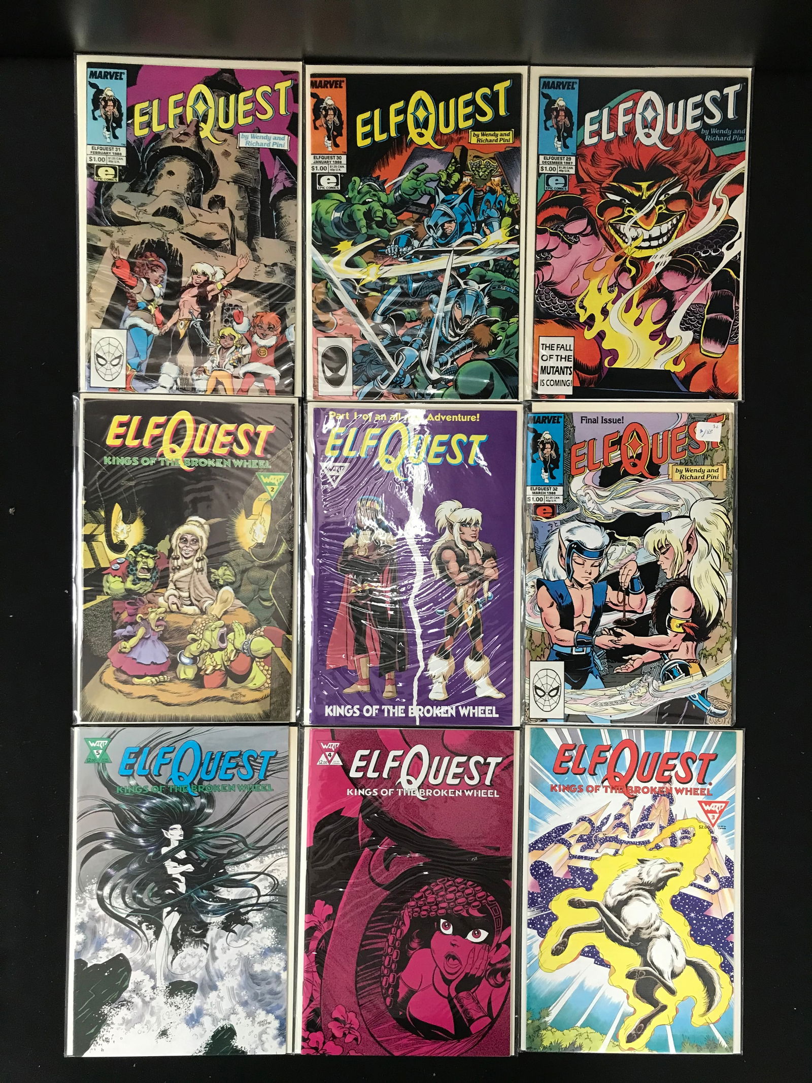 LOT OF 9 ELFQUEST COMICS (INDI) (1 of 1)