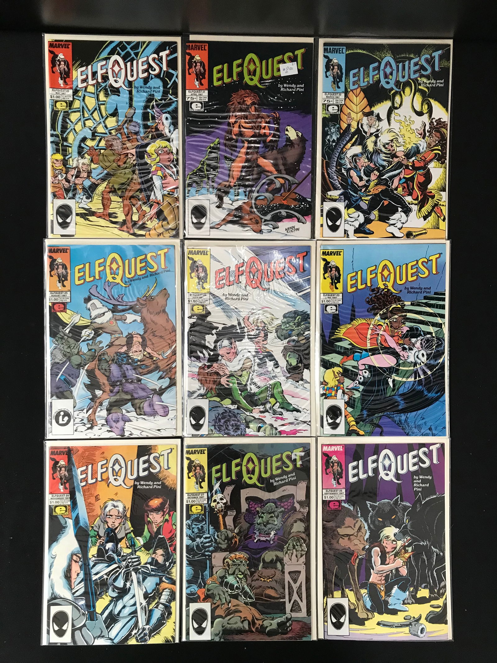 LOT OF 9 ELFQUEST COMICS (INDI) (1 of 1)