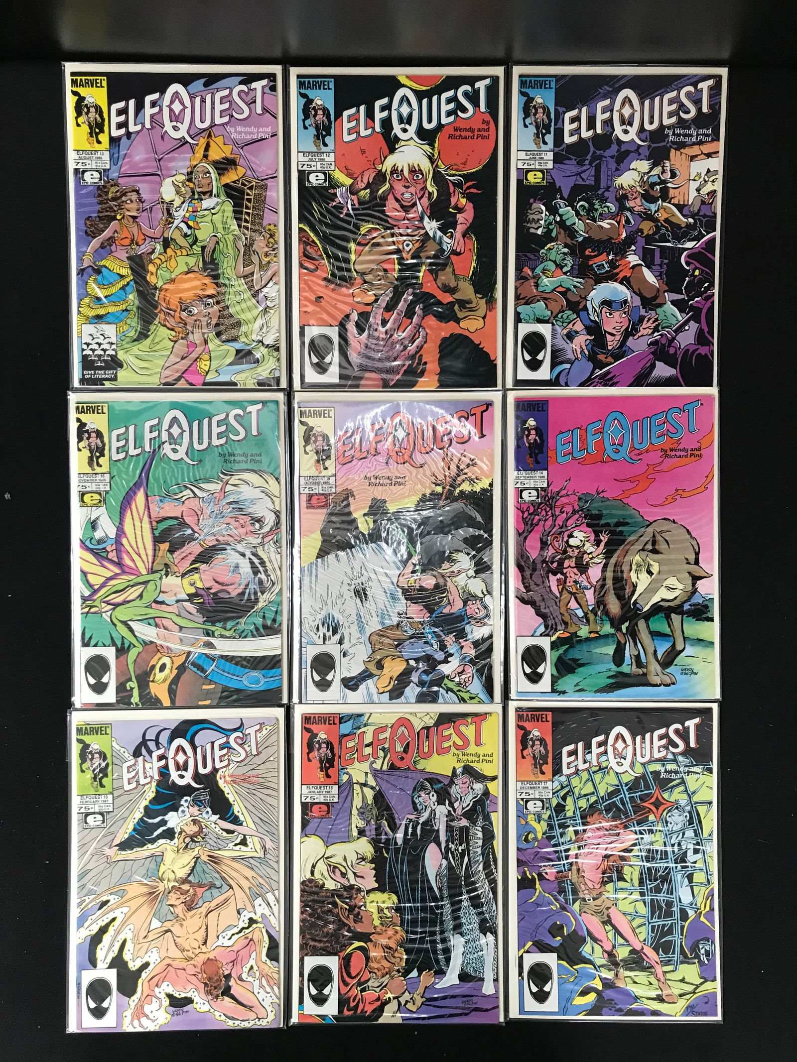 LOT OF 9 ELFQUEST COMICS (INDI) (1 of 1)