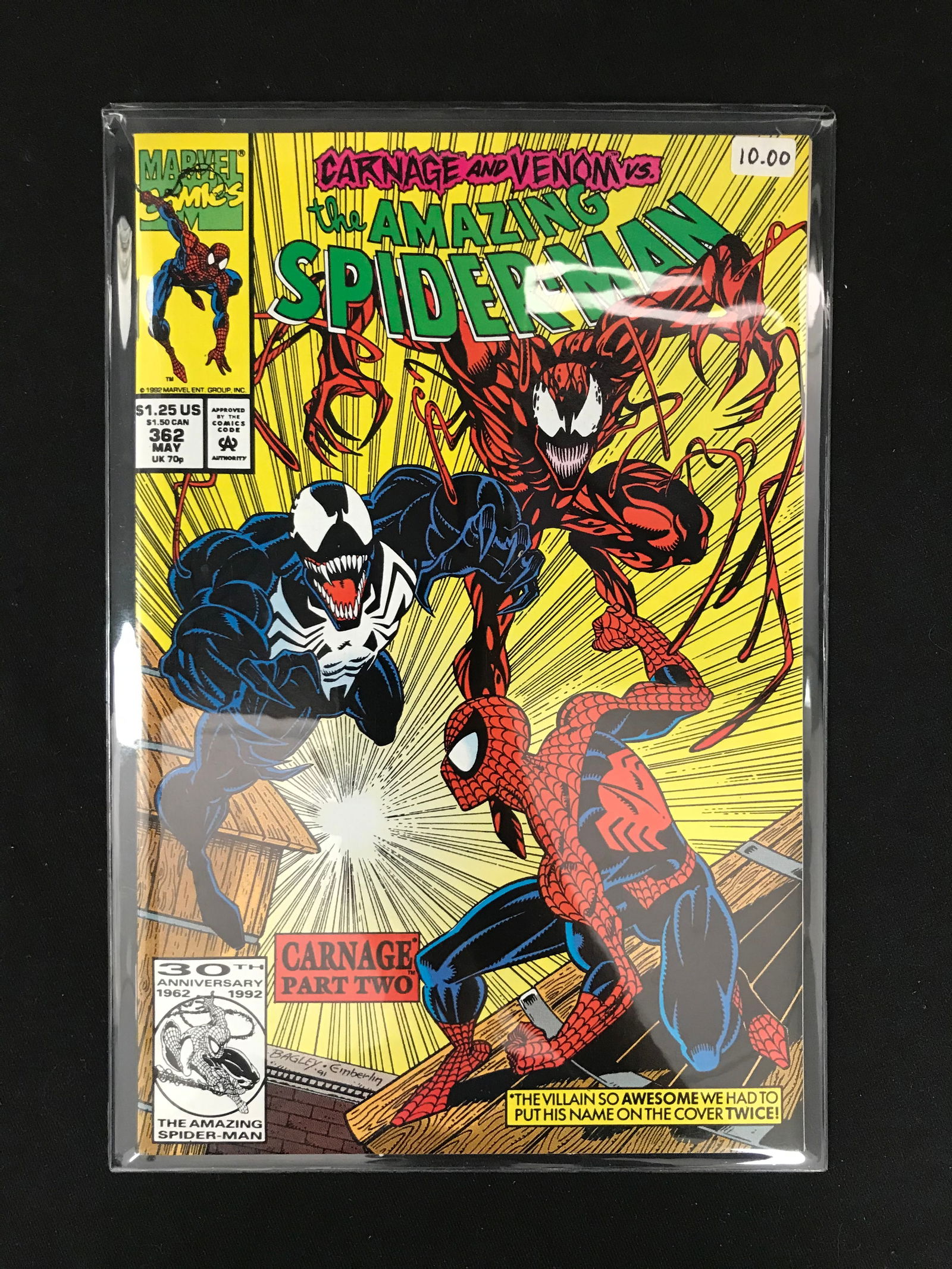 MARVEL COMICS NO.362 CARNAGE AND VENOM VS THE AMAZING SPIDERMAN (1 of 1)