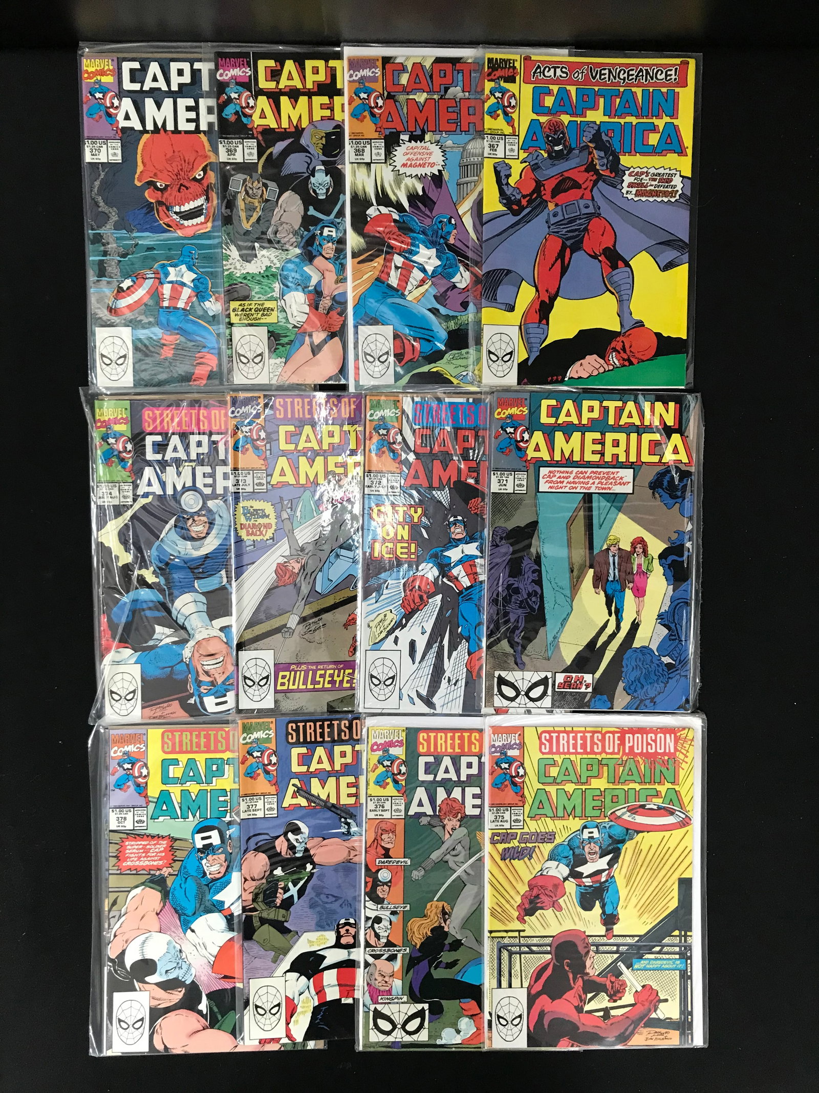 LOT OF 12 CAPTAIN AMERICA COMICS (MARVEL COMICS) (1 of 1)