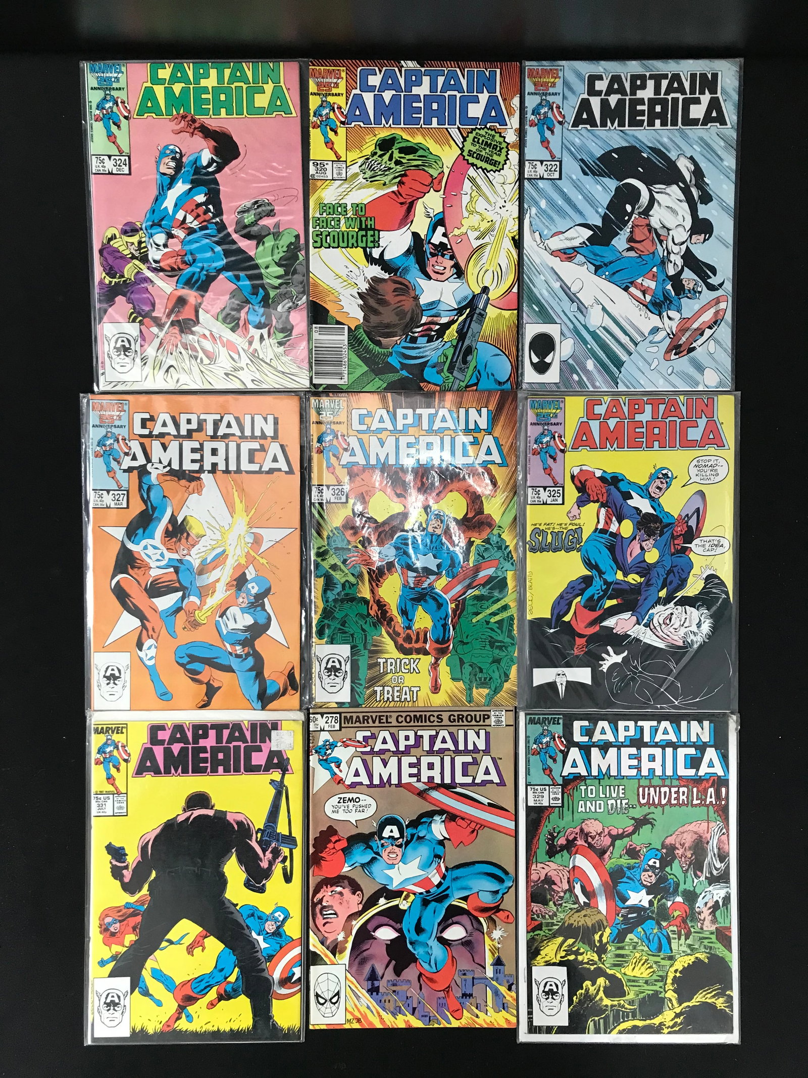 LOT OF 9 CAPTAIN AMERICA COMICS (MARVEL COMICS) (1 of 1)