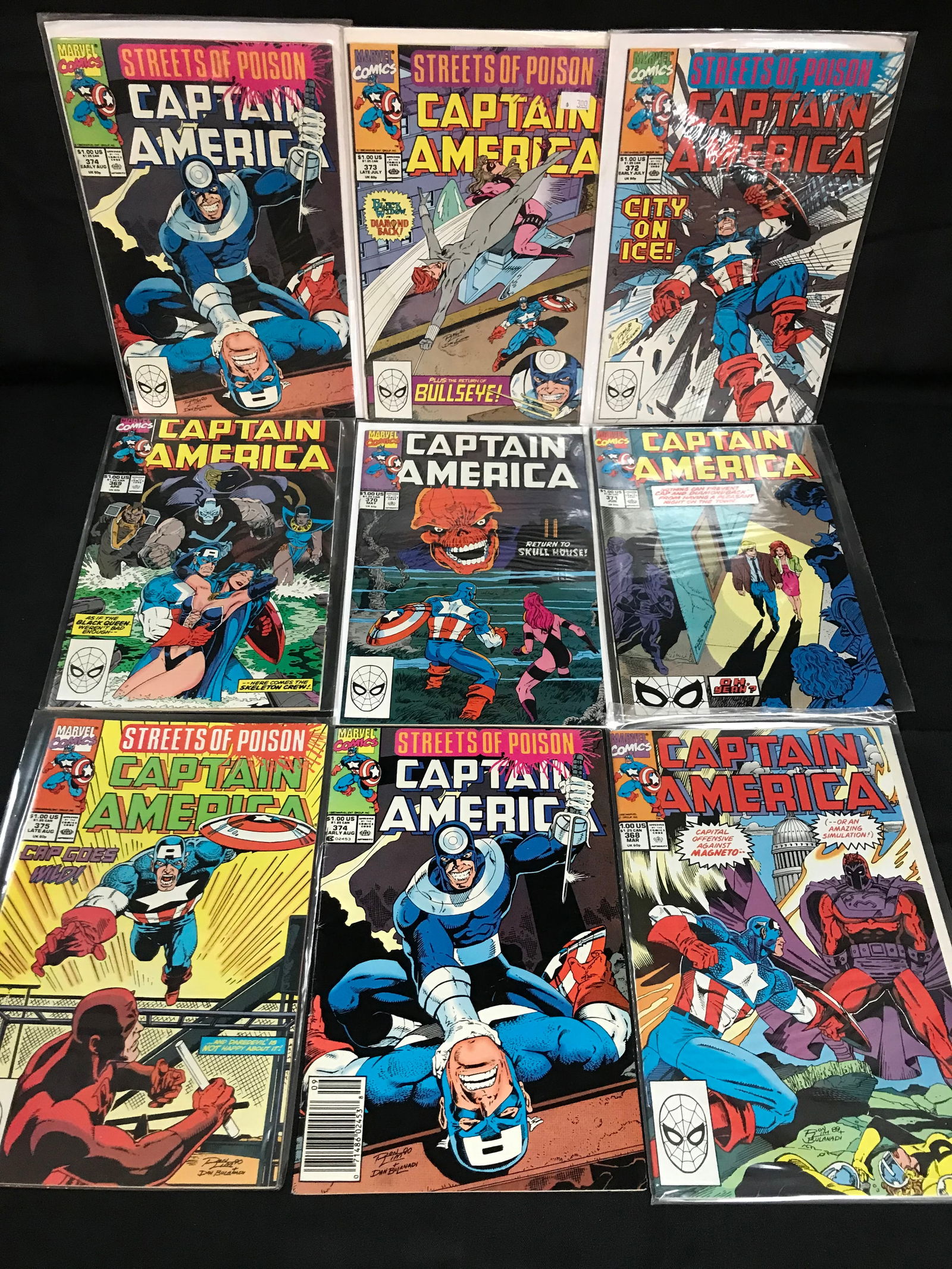 LOT OF 9 CAPTAIN AMERICA COMICS (MARVEL COMICS) (1 of 1)