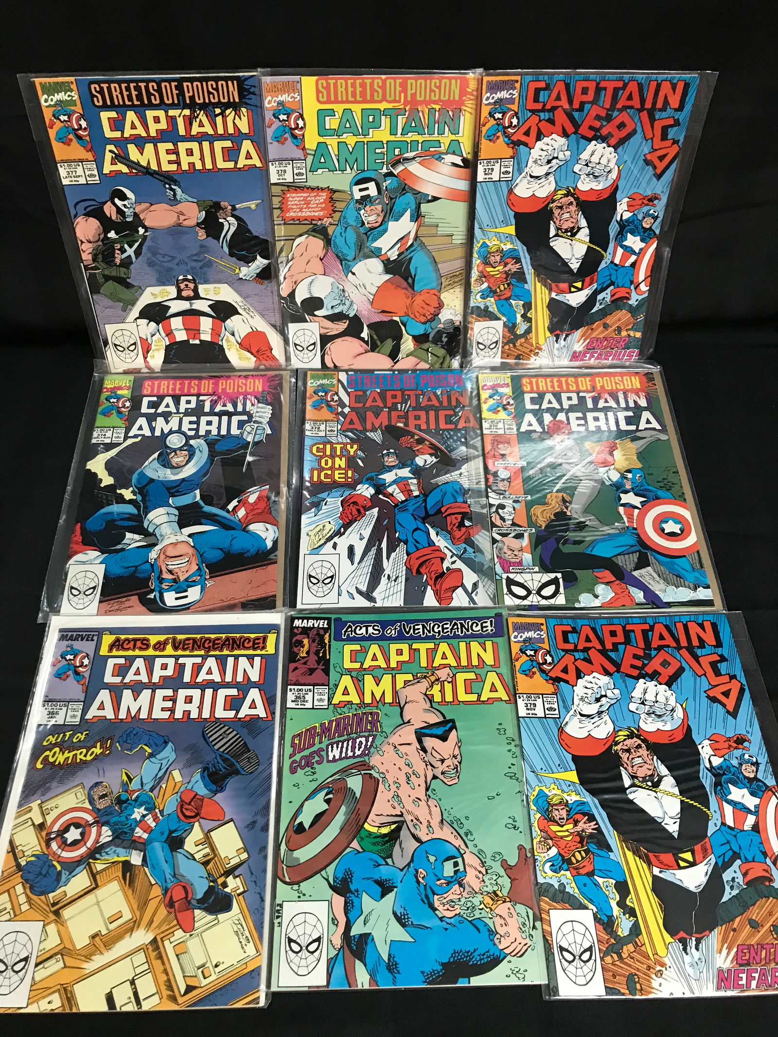LOT OF 9 CAPTAIN AMERICA COMICS (MARVEL COMICS) (1 of 1)