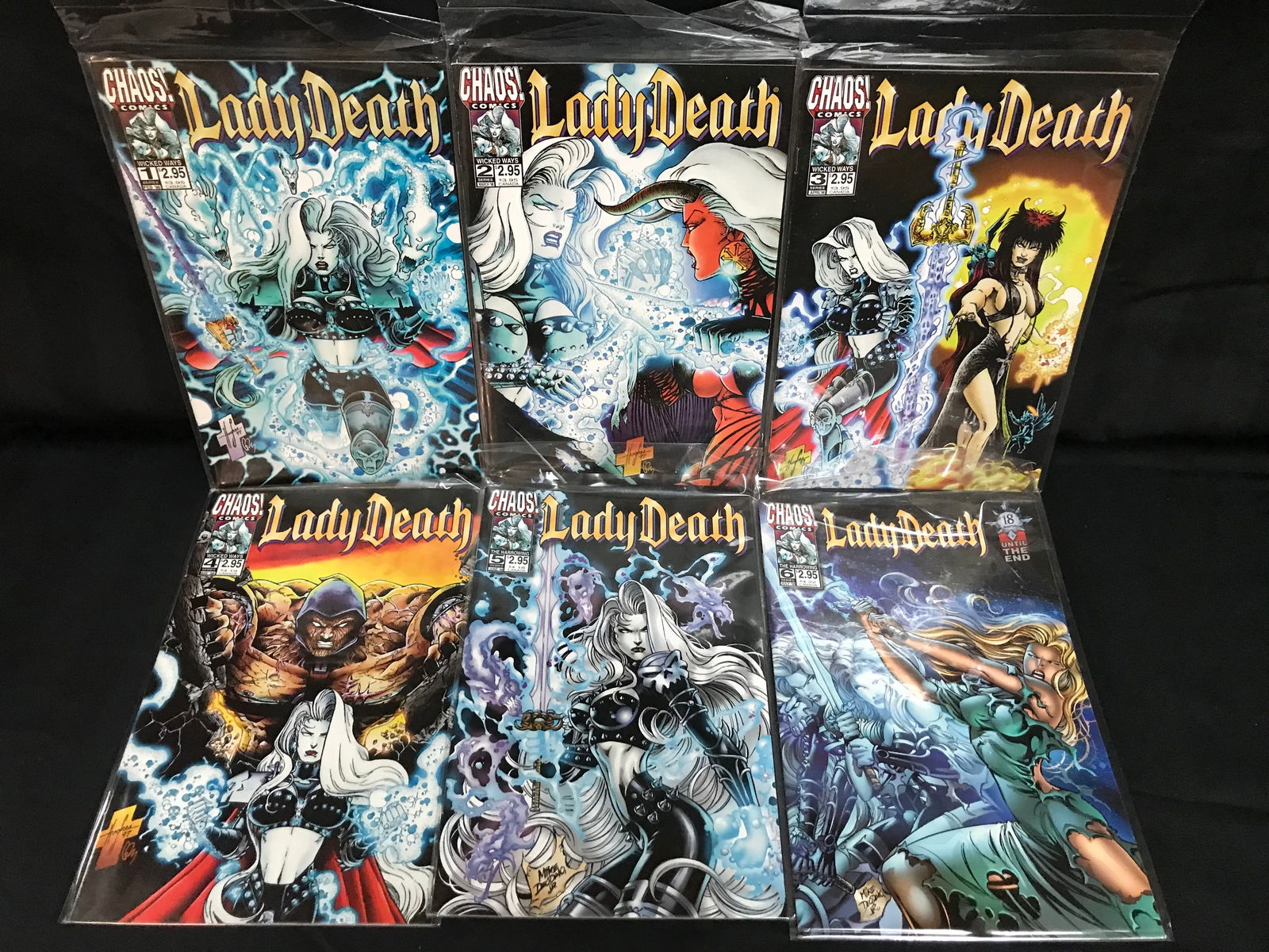 LOT OF 6 LADY DEATH COMICS (CHAOS COMICS) (1 of 1)