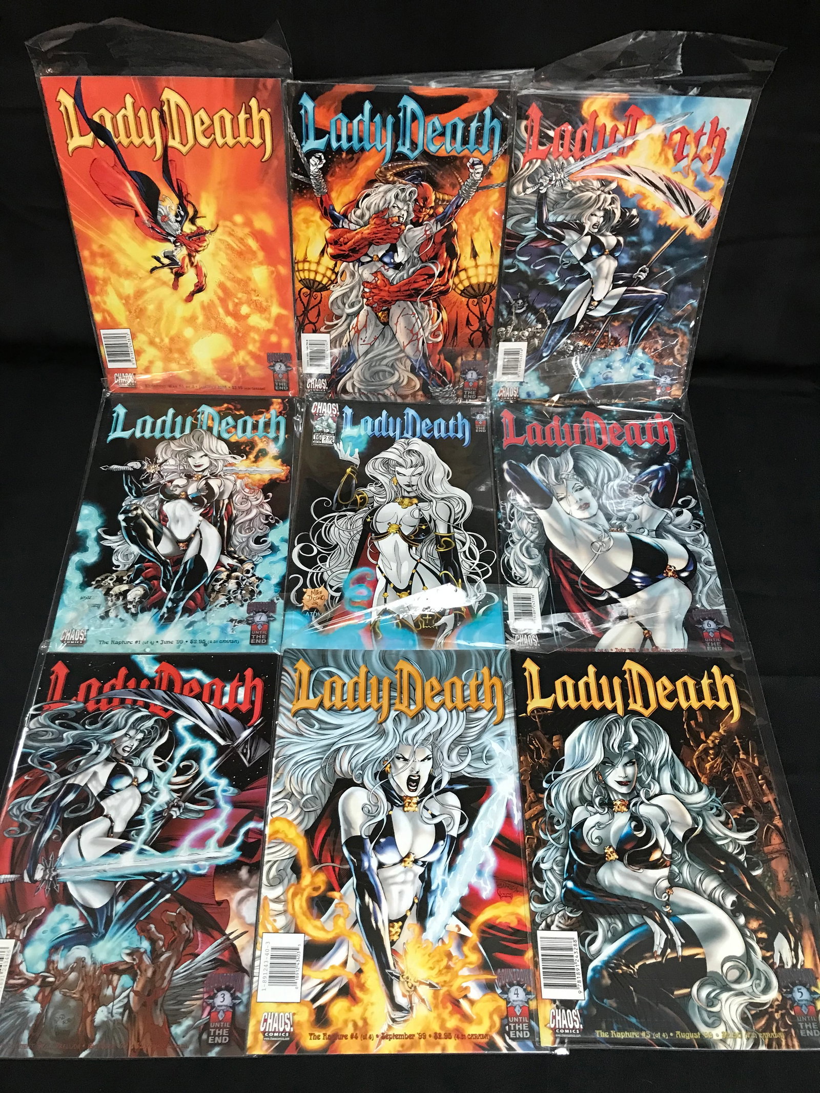 LOT OF 9 LADY DEATH COMICS (CHAOS COMICS) (1 of 1)