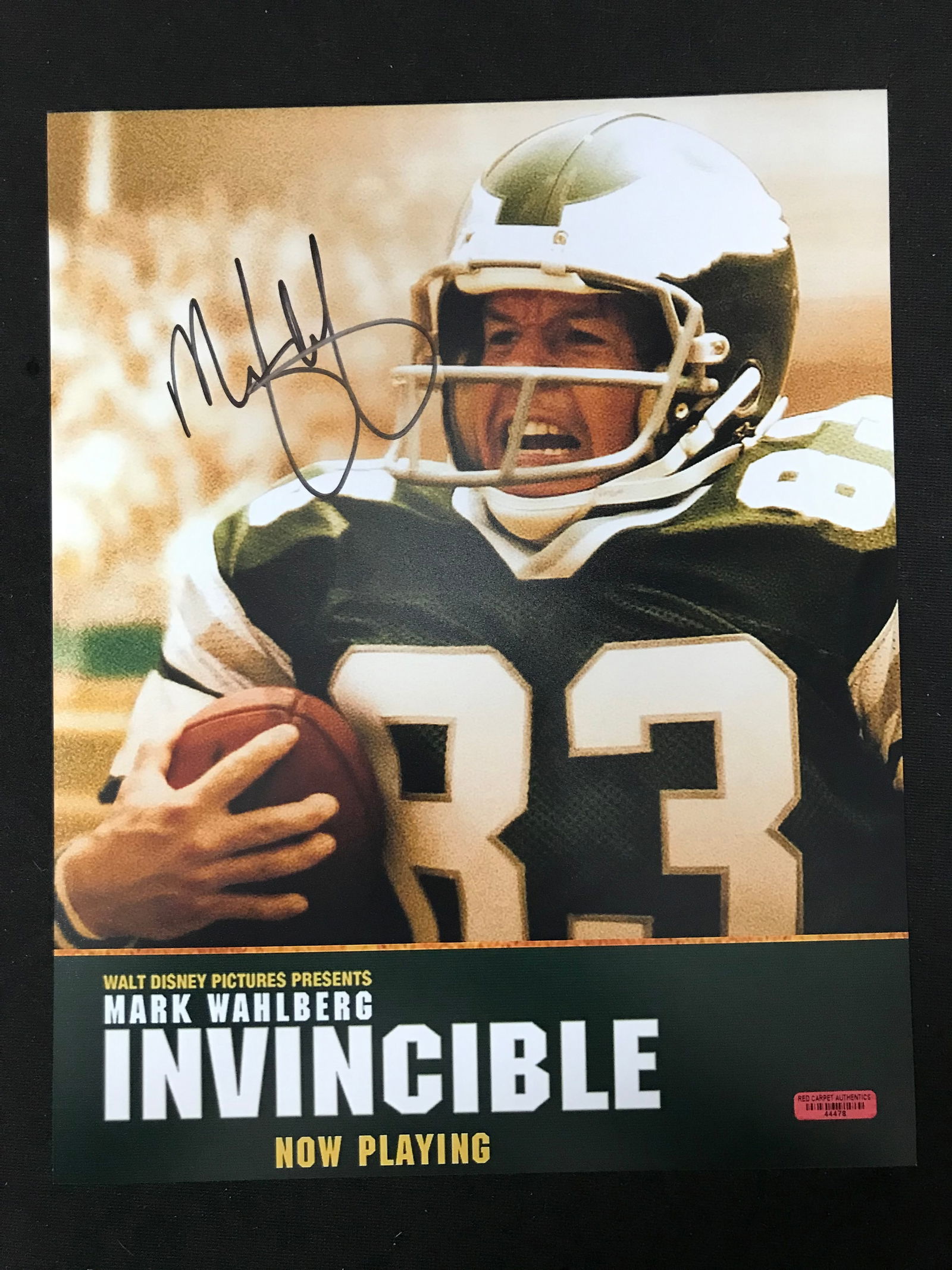 MARK WAHLBERG SIGNED INVINCIBLE 8 X 10 (RED CARPET COA) (1 of 2)