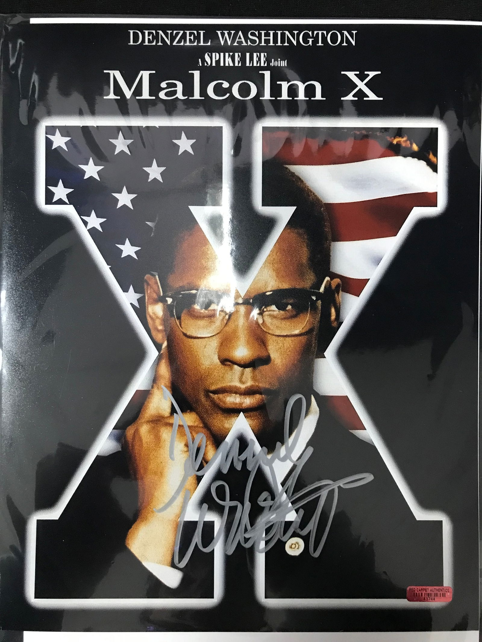 DENZEL WASHINGTON SIGNED MALCOLM X 8 X 10 (RED CARPET COA) (1 of 2)