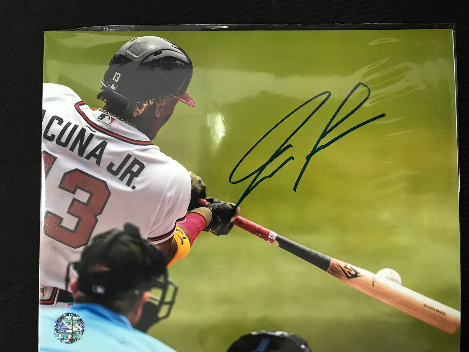RONALD ACUNA JR. SIGNED 8 X 10 (PRO CERT COA) (1 of 1)