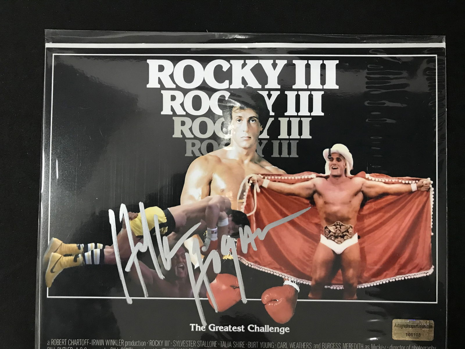 HULK HOGAN SIGNED ROCKY III 8 X 10 (AUTOGRAPH EXPERTS COA) (1 of 2)
