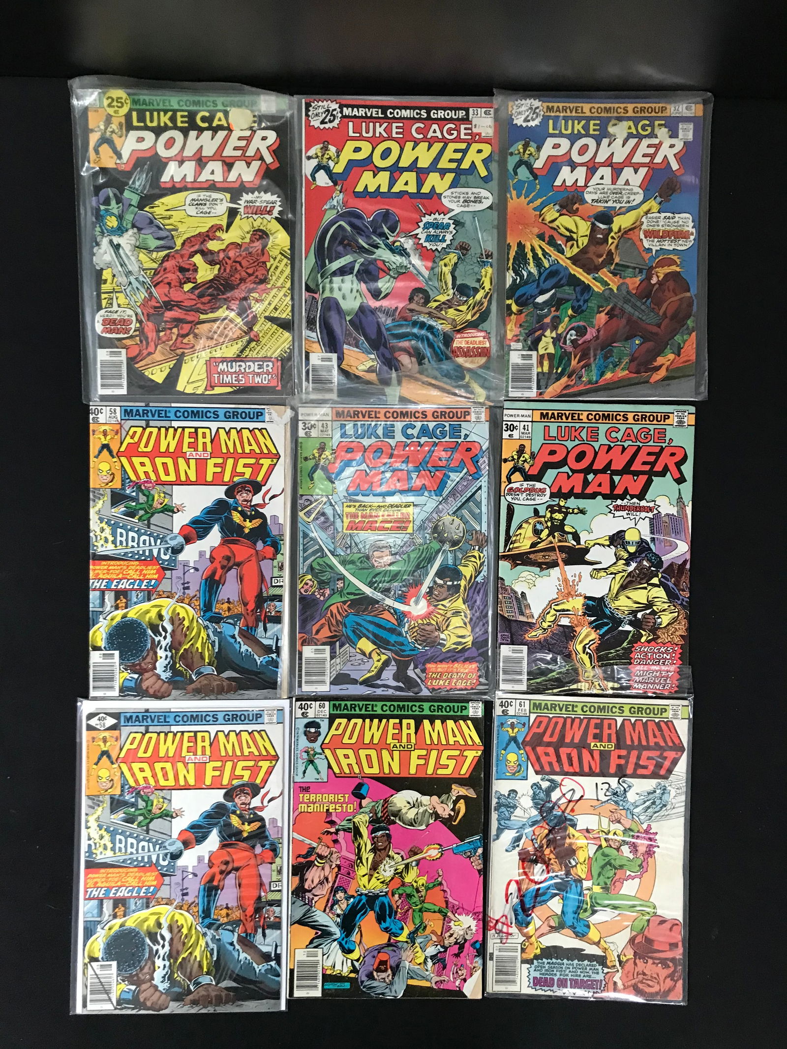 LOT OF 9 POWER MAN COMICS (MARVEL COMICS) (1 of 1)