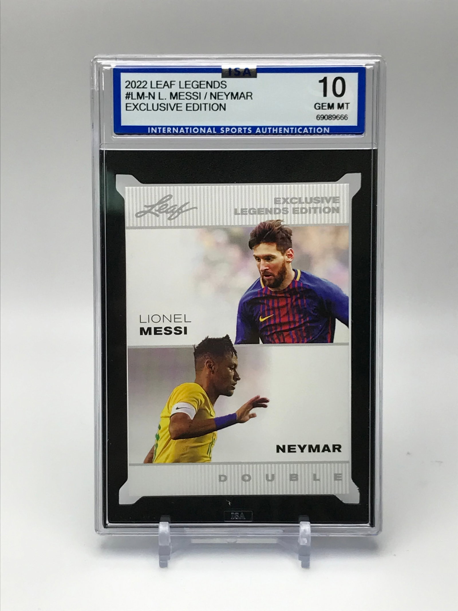 2022 LEAF LEGENDS MESSI/NEYMAR EXCLUSIVE EDITION (GEM 10): Prices are in Canadian dollars