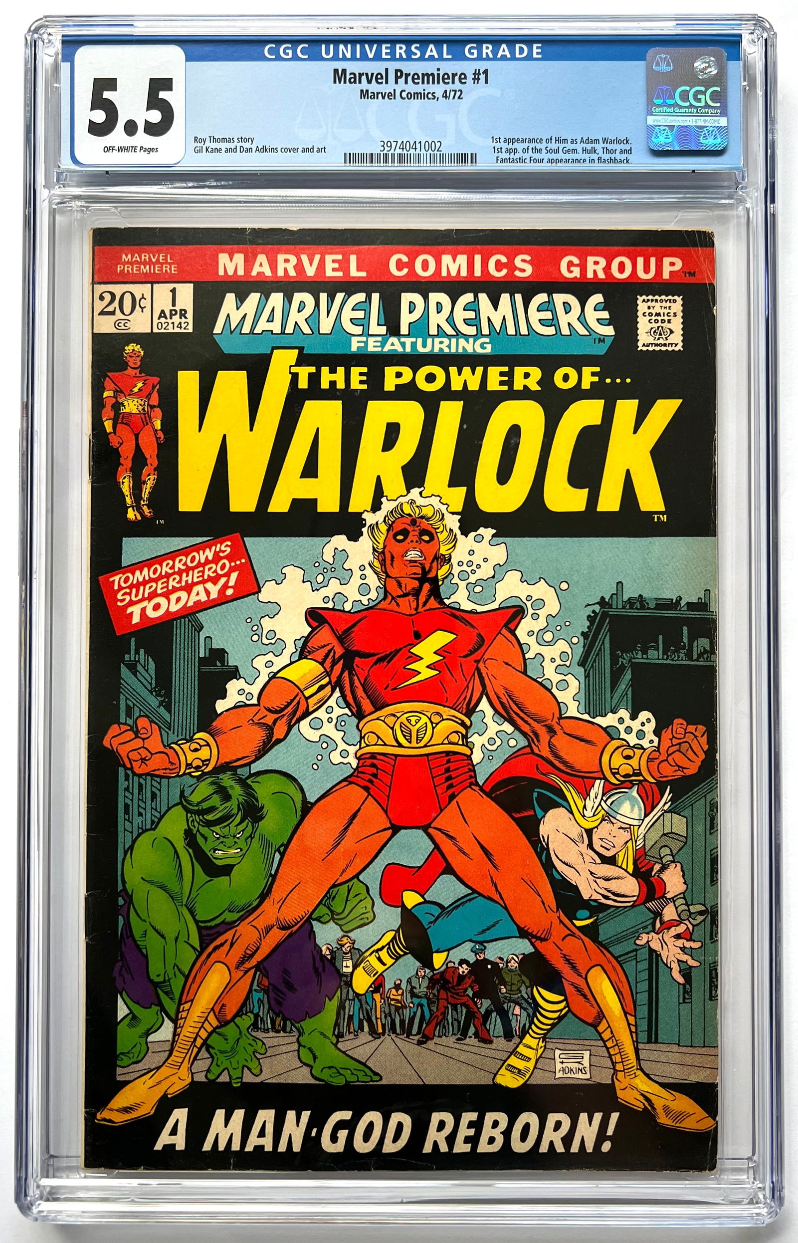 MARVEL COMICS NO.1 WARLOCK CGC GRADED 5.5 (1 of 1)