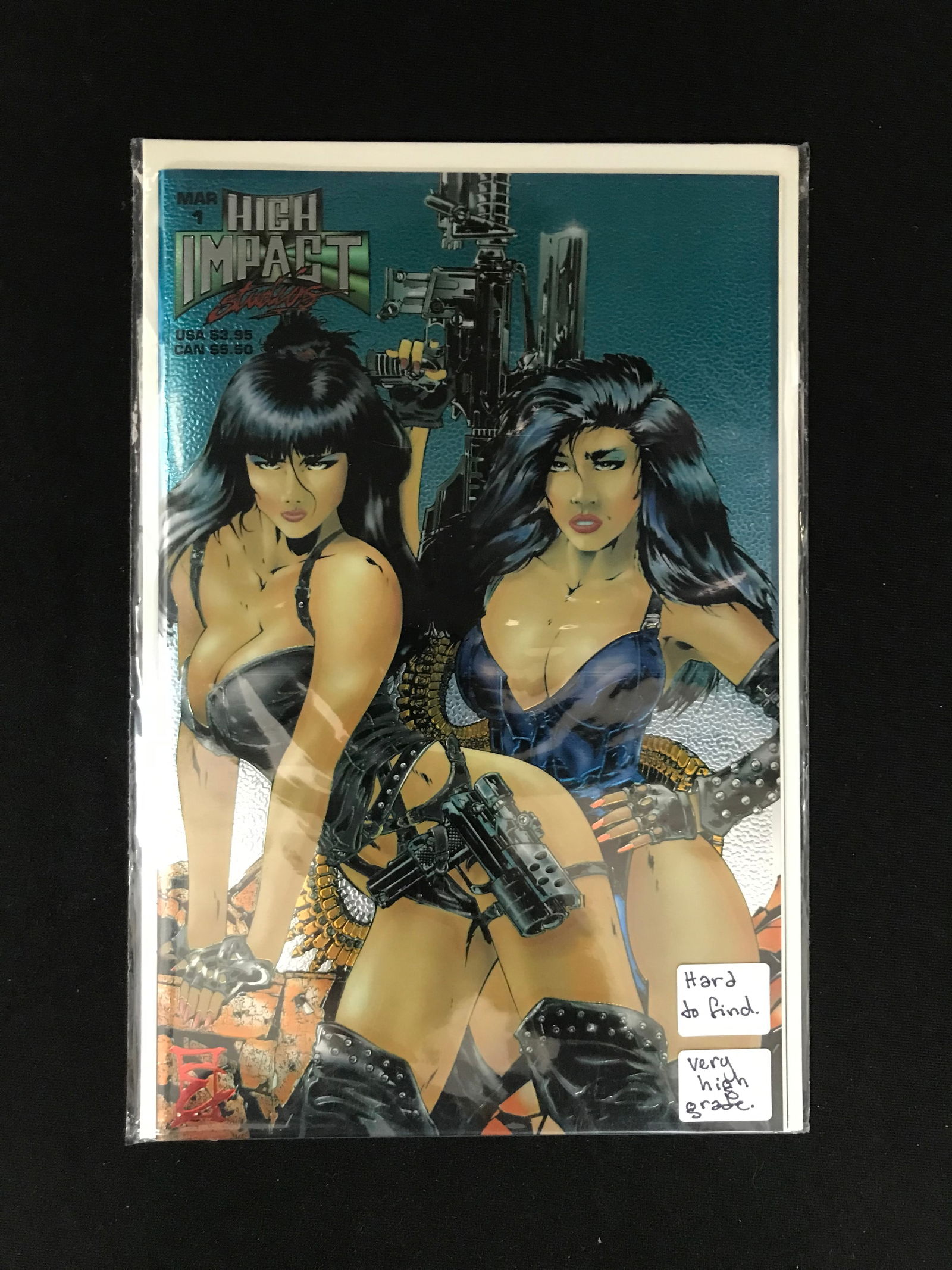 HIGH IMPACT COMICS NO.1 SOUBLE IMPACT CLEAR CHROME COVER (1 of 1)