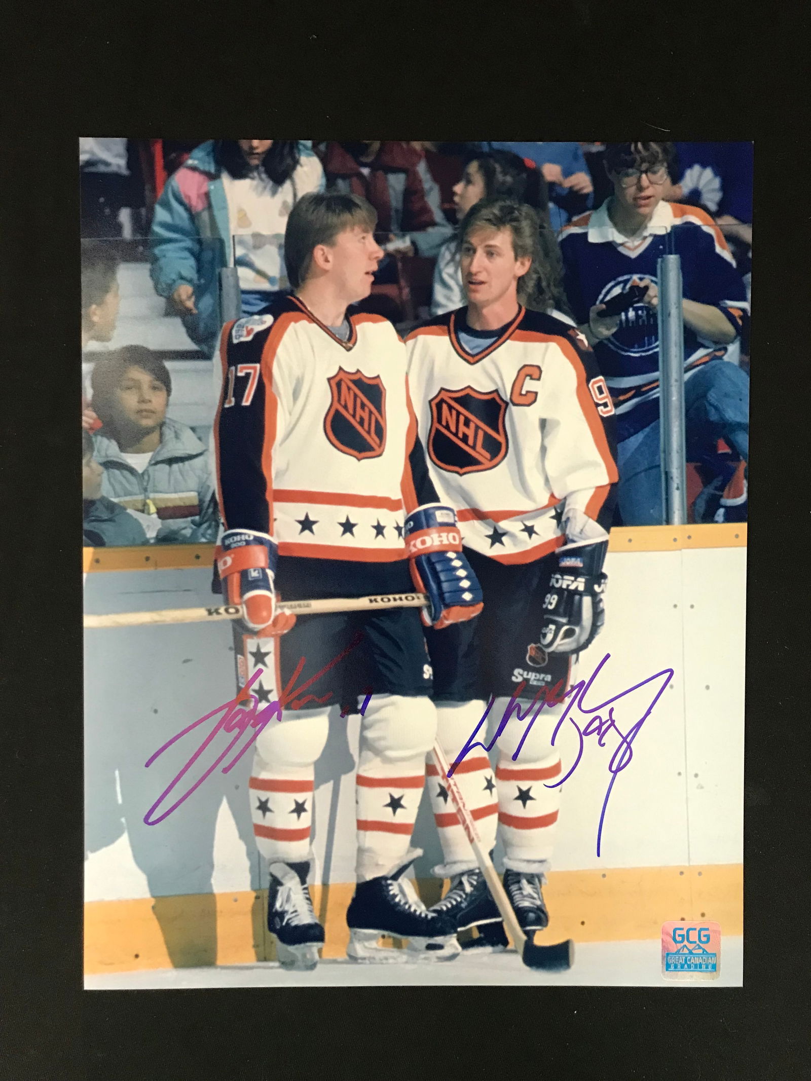 WAYNE GRETZKY AND JARI KURRI SIGNED NHL ALL STAR 11 X 14 PHOTO (GCG HOLO) (1 of 1)