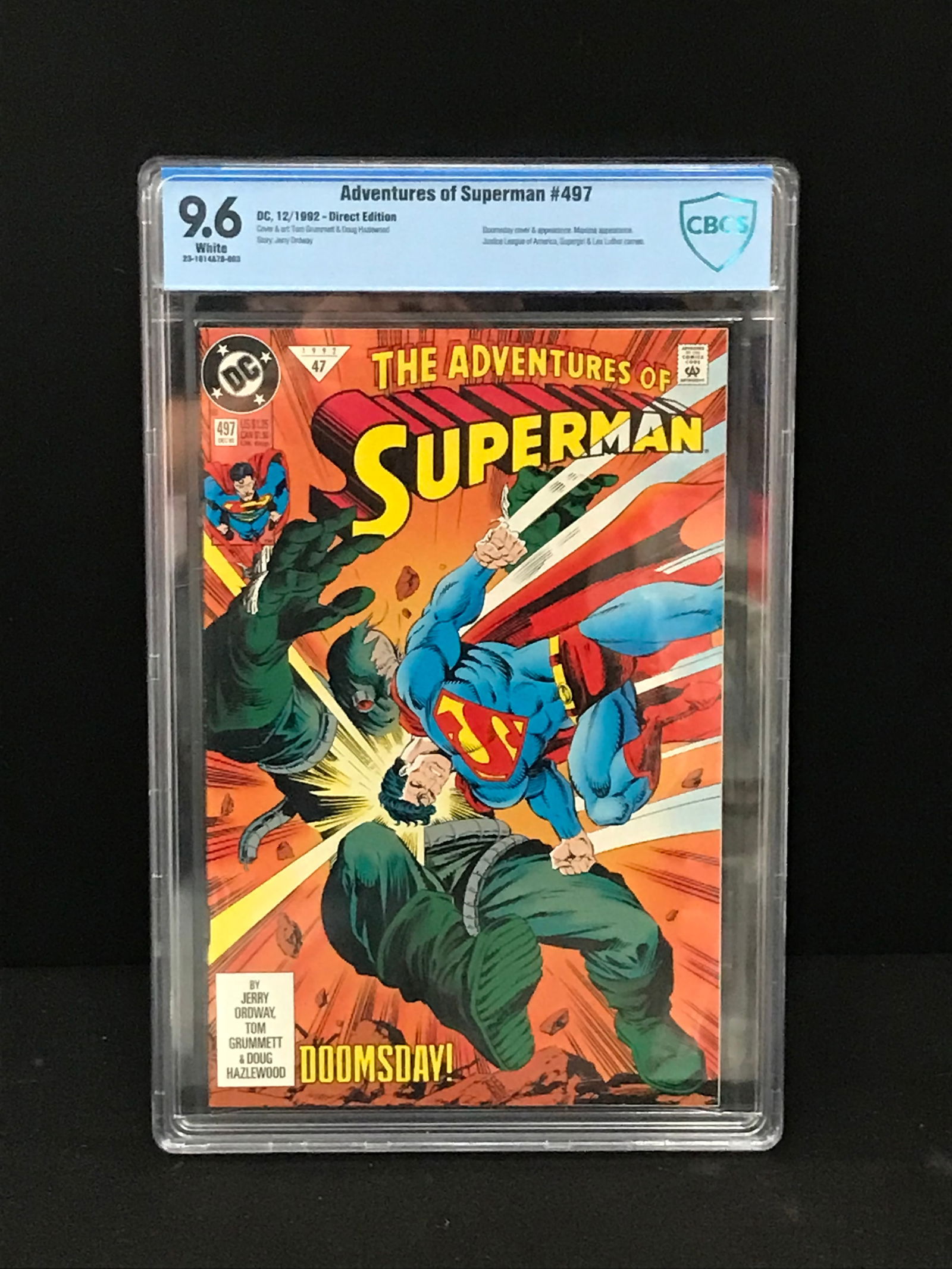 DC COMICS NO.497 THE ADVENTURES OF SUPERMAN CBCS GRADED 9.6 (1 of 1)