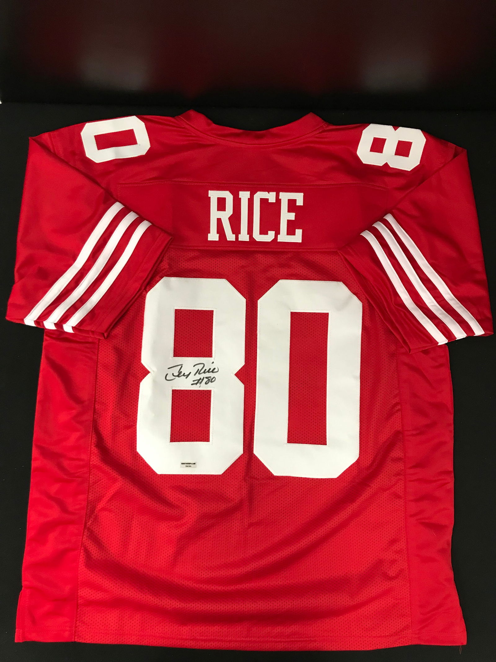 JERRY RICE SIGNED SAN FRANCISCO 49ERS JERSEY (GAA COA) (1 of 4)