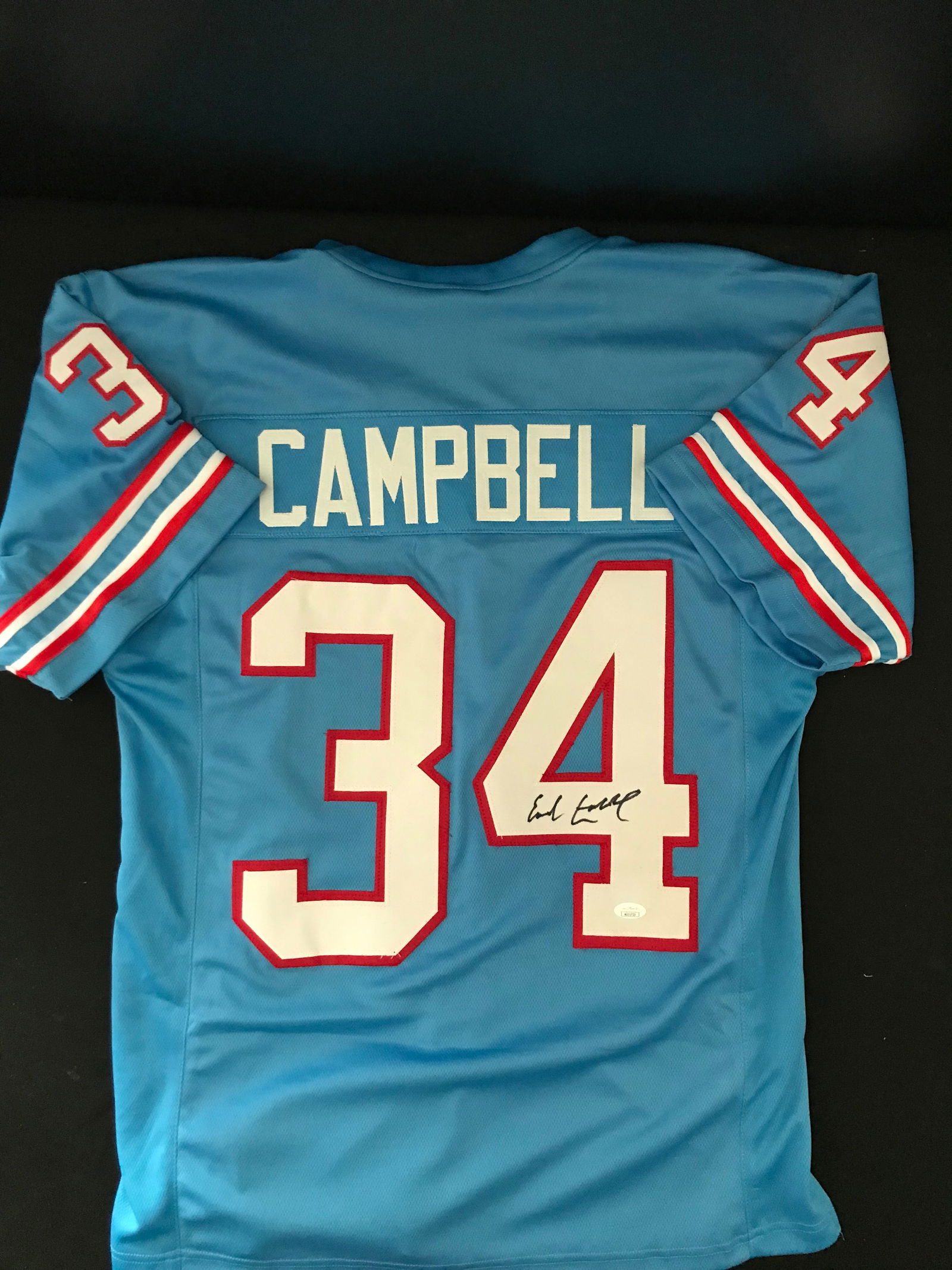 EARL CAMPBELL SIGNED HOUSTON OILERS PRO JERSEY (JSA COA) (1 of 4)
