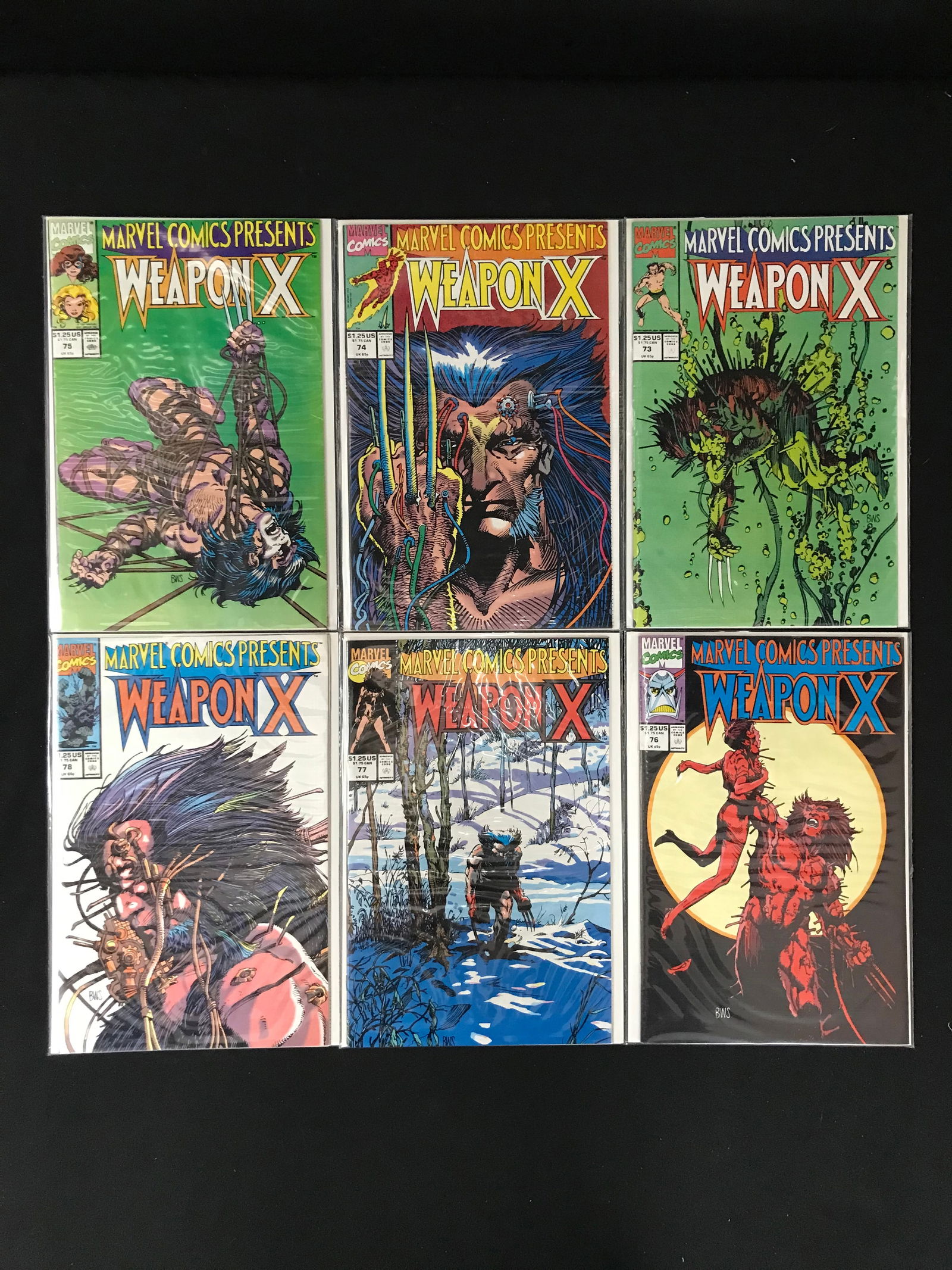 LOT OF 6 WEAPON X COMICS (MARVEL COMICS) (1 of 1)