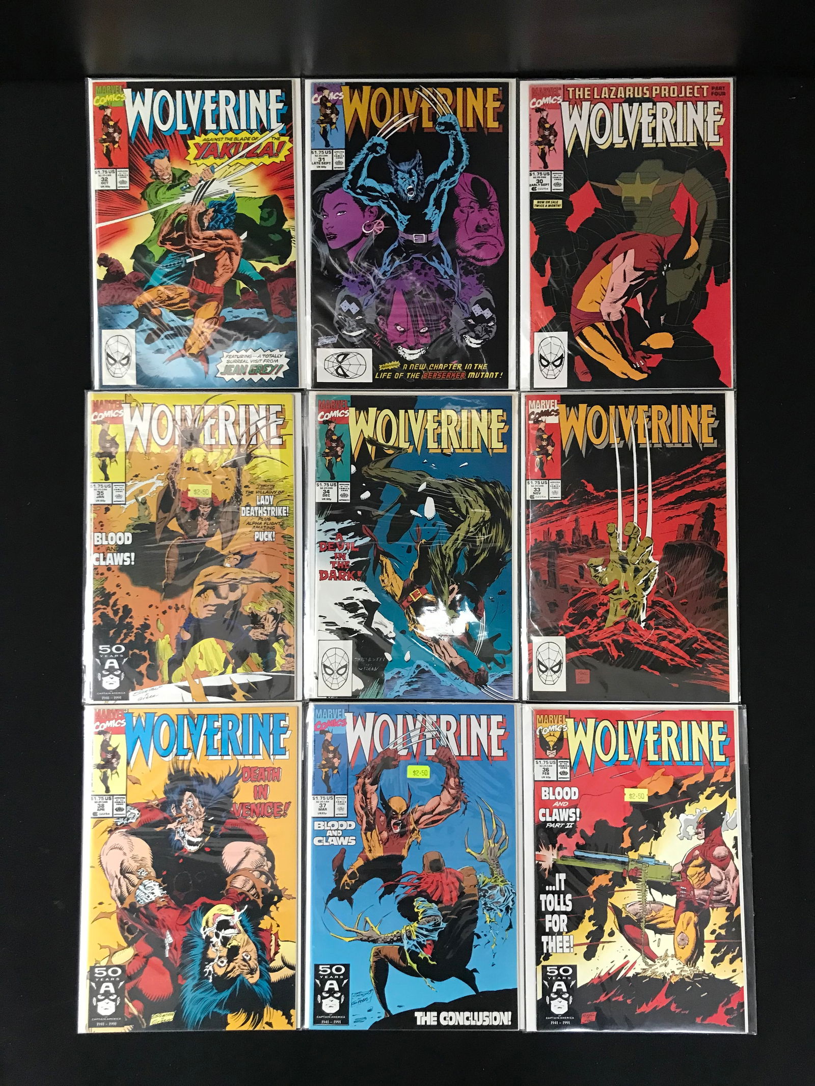 LOT OF 9 WOLVERINE COMICS (MARVEL COMICS) (1 of 1)