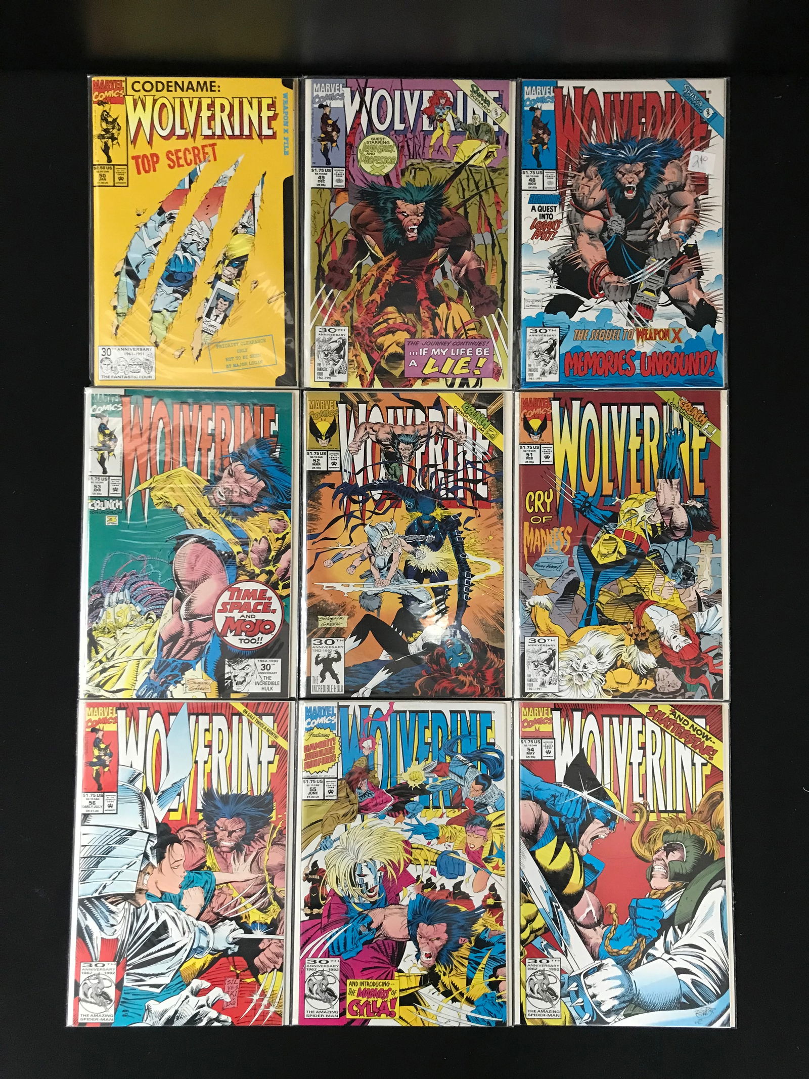 LOT OF 9 WOLVERINE COMICS (MARVEL COMICS) (1 of 1)