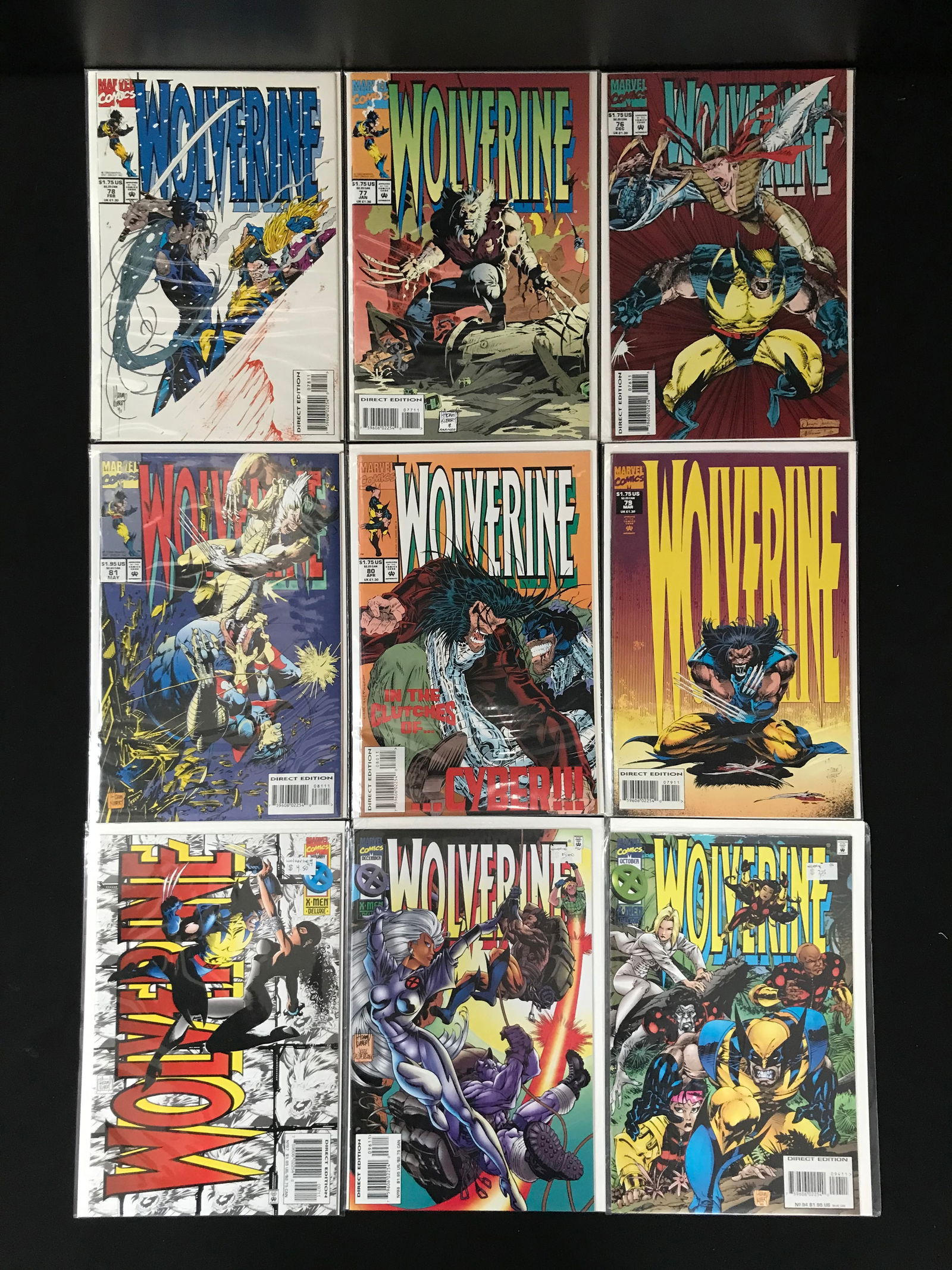 LOT OF 9 WOLVERINE COMICS (MARVEL COMICS) (1 of 1)