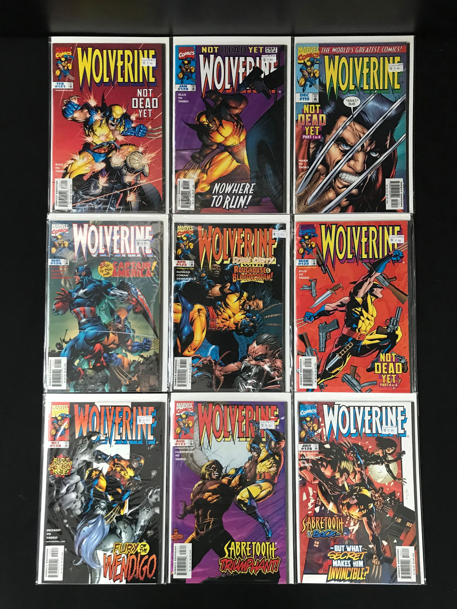 LOT OF 9 WOLVERINE COMICS (MARVEL COMICS) (1 of 1)