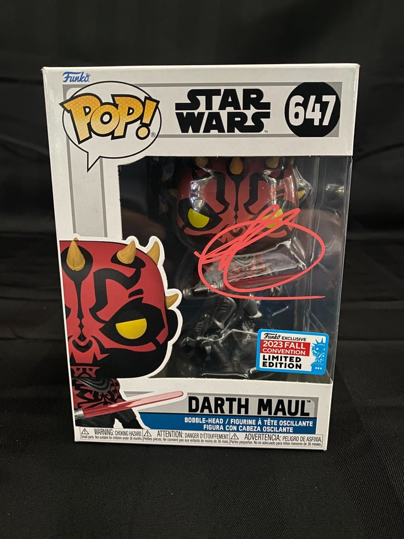 RAY PARK SIGNED DARTH MAUL FUNKO POP (WWOC COA): Prices are in Canadian dollars