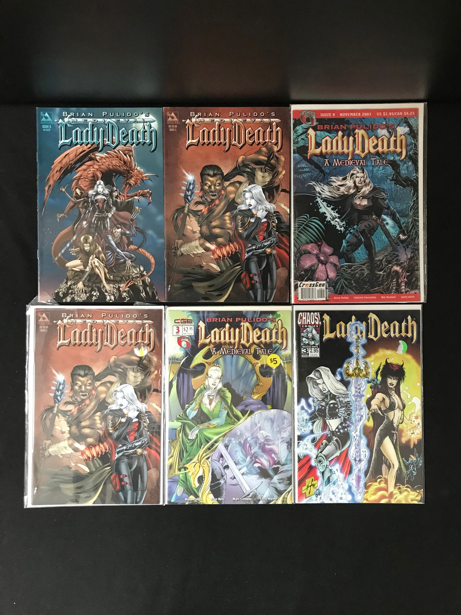 LOT OF 6 LADY DEATH COMICS (INDI COMICS) (1 of 1)