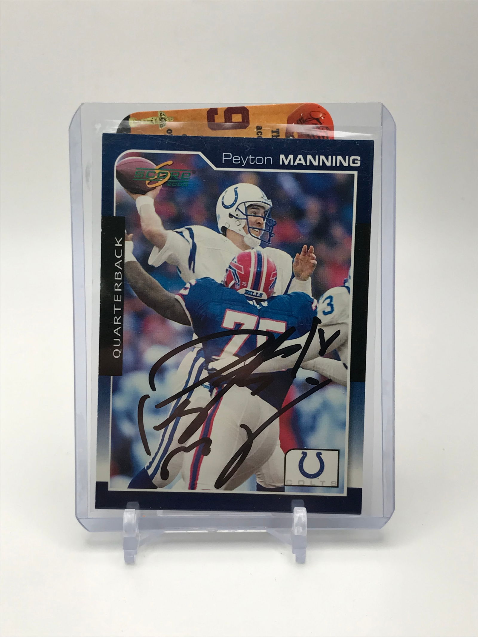 Payton Manning Signed Card Autograph Expert Union COA (1 of 2)