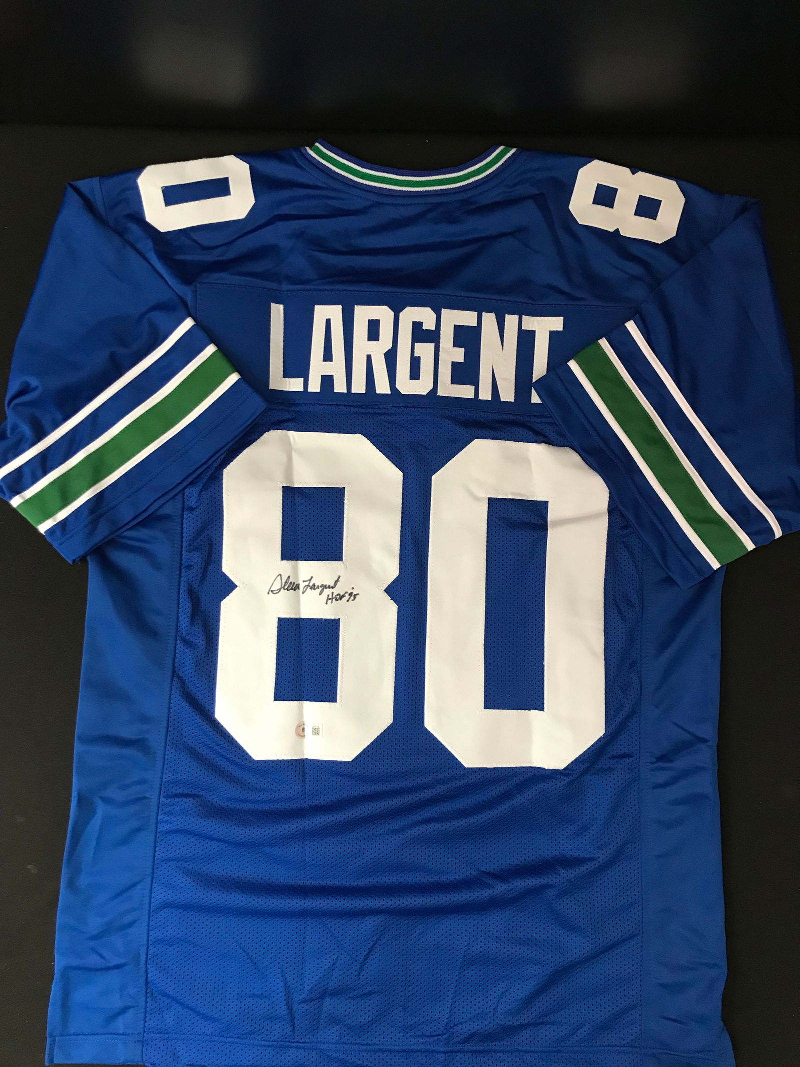 Steve Largent Signed Seattle Seahawks Jersey Beckett COA (1 of 3)