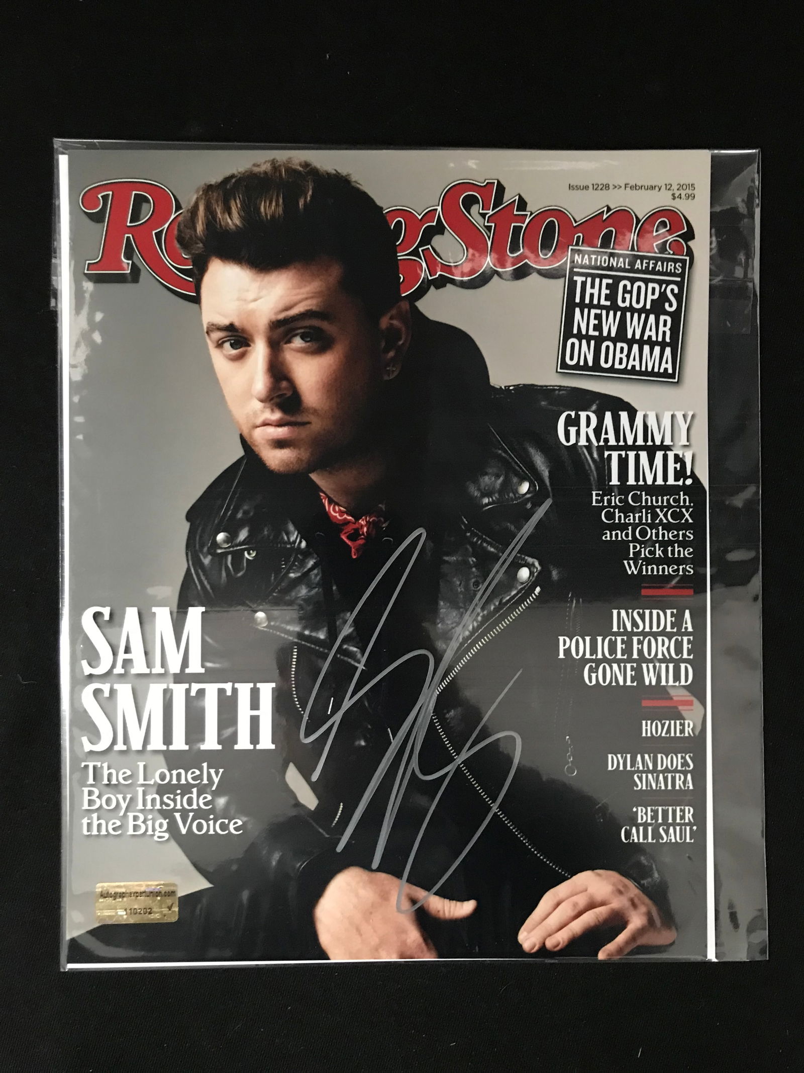 SAM SMITH SIGNED ROLLING STONES MAGAZINE (AUTOGRAPH EXPERTS COA) (1 of 2)