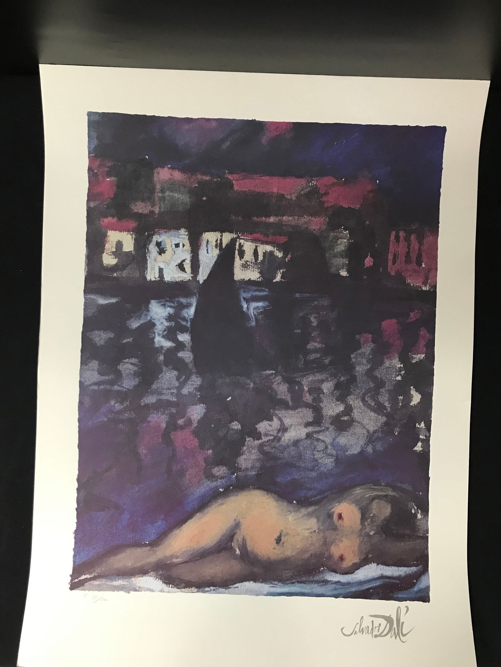 LIMITED EDITION SALVADOR DALI LITHOGRAPH NUMBERED AND PLATE SIGNED (1 of 3)