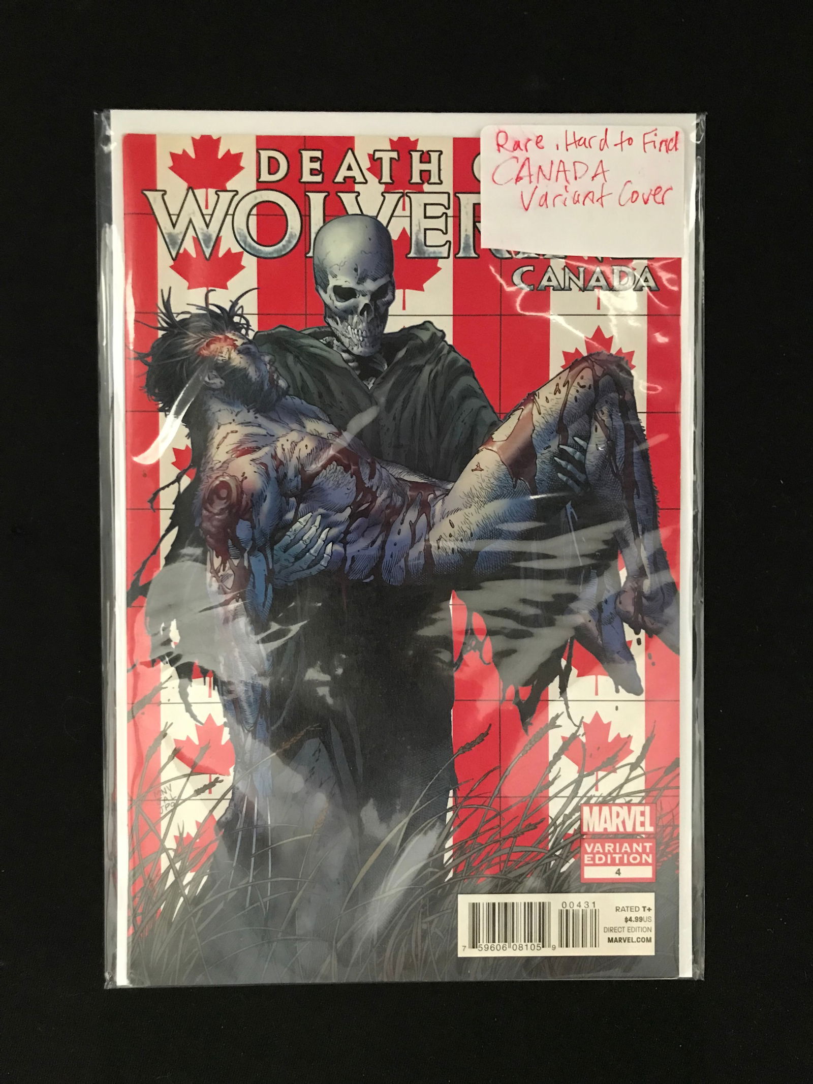 MARVEL COMICS NO.4 DEATH OF WOLVERINE (CANADIAN COVER VARIANT) (1 of 1)