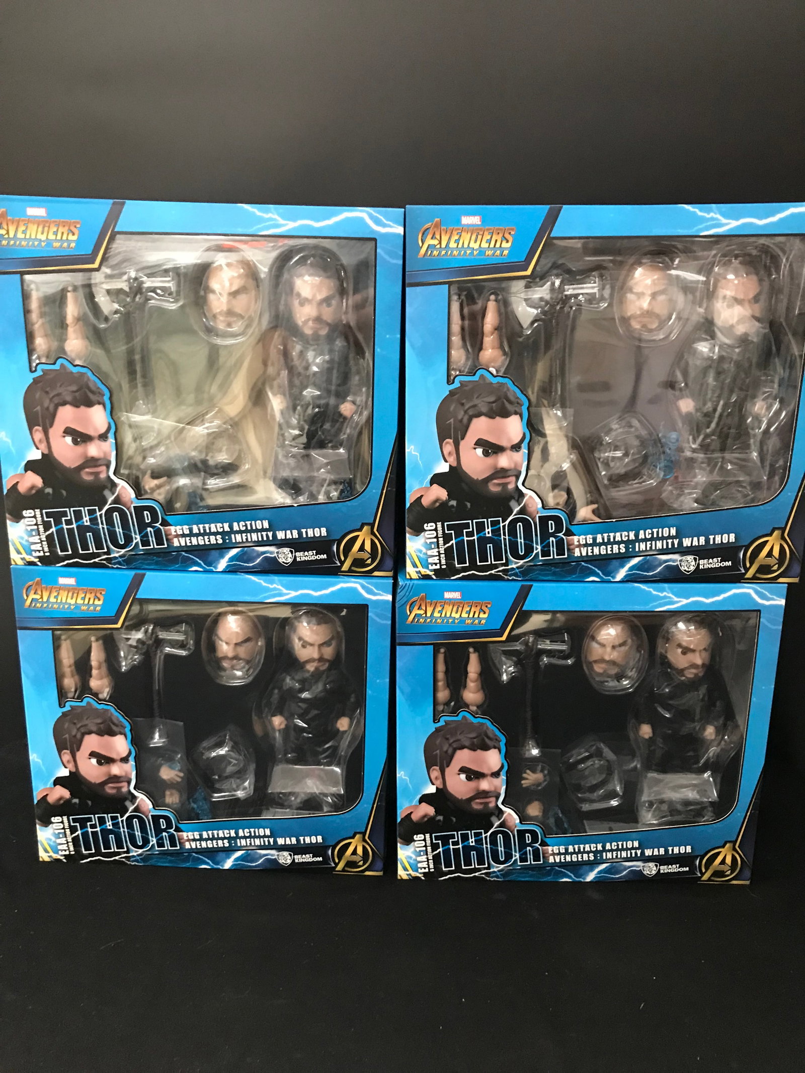 4 NEW IN BOX THOR EGG ACTION FIGURES: Prices are in Canadian dollars